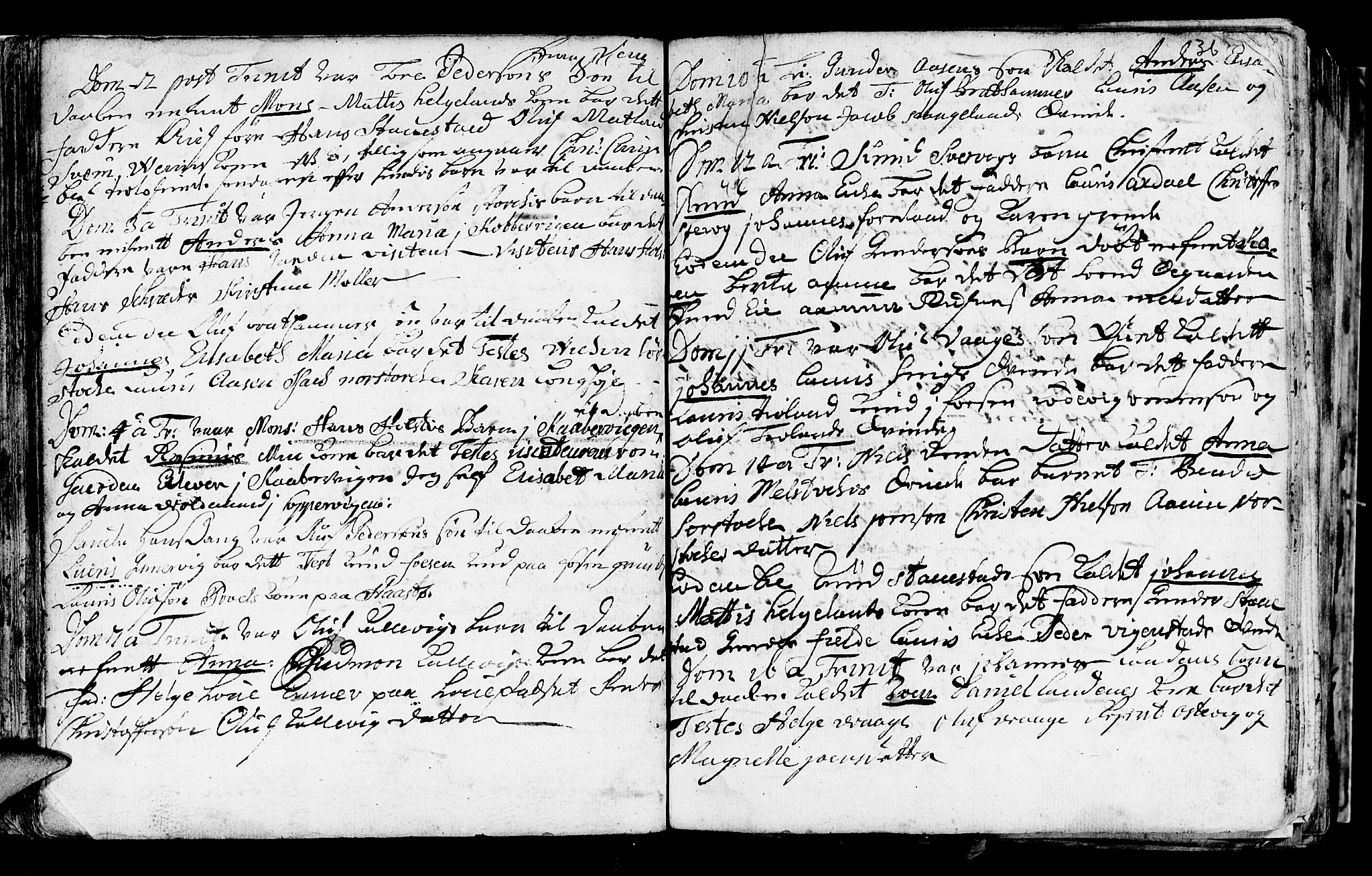 Avaldsnes sokneprestkontor, AV/SAST-A -101851/H/Ha/Haa/L0001: Parish register (official) no. A 1, 1711-1764, p. 36