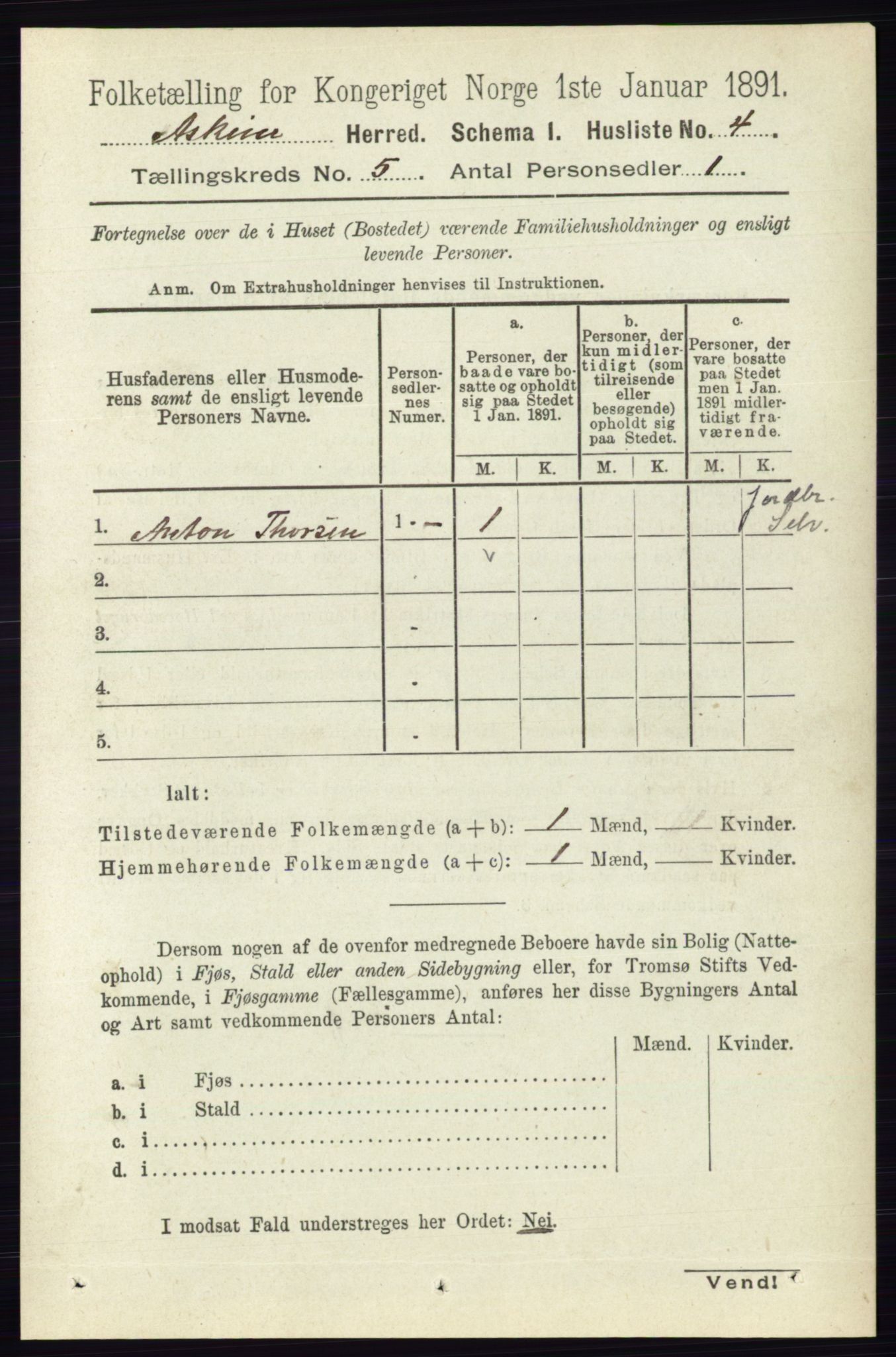 RA, 1891 census for 0124 Askim, 1891, p. 577