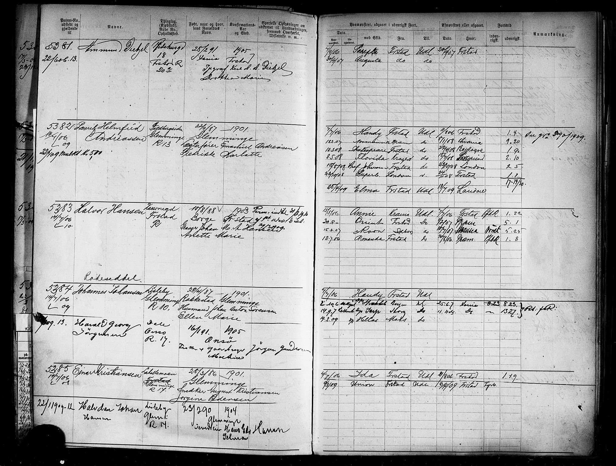 Fredrikstad mønstringskontor, AV/SAO-A-10569b/F/Fc/Fca/L0008: Annotasjonsrulle, 1898-1916, p. 295