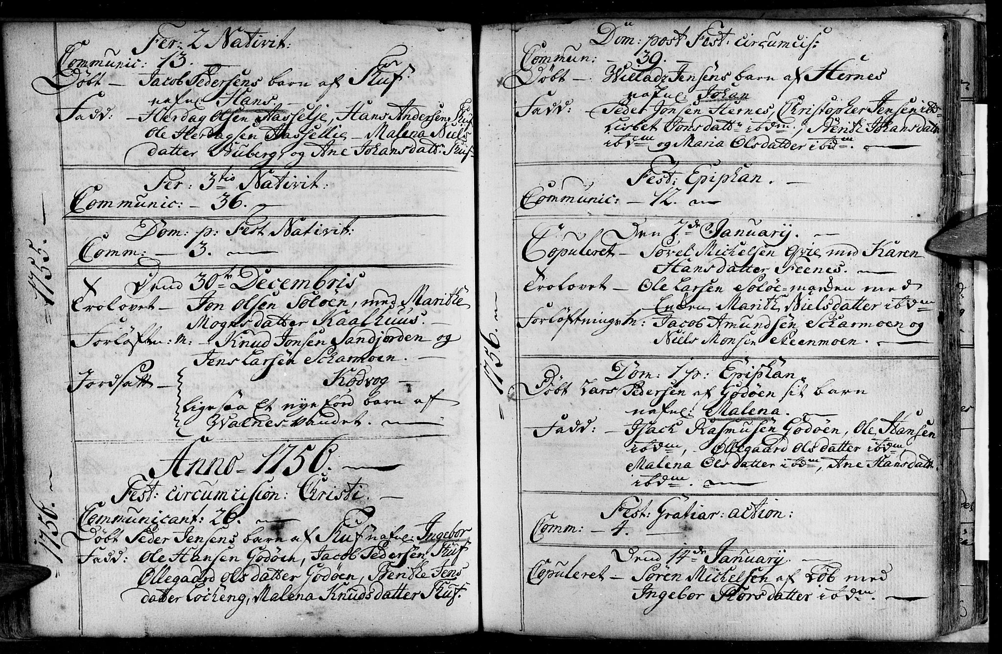 Ministerialprotokoller, klokkerbøker og fødselsregistre - Nordland, SAT/A-1459/801/L0002: Parish register (official) no. 801A02, 1744-1761