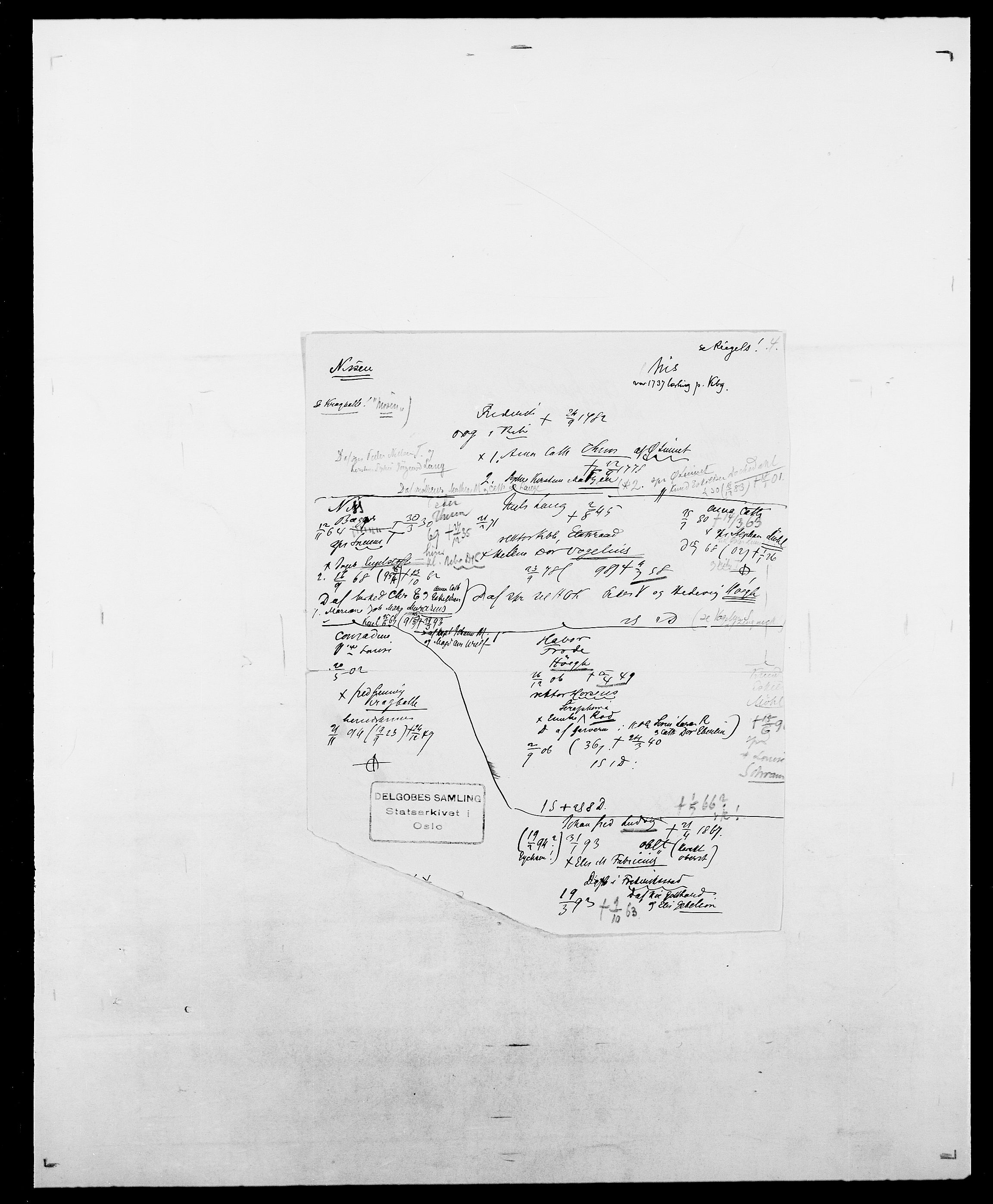 Delgobe, Charles Antoine - samling, AV/SAO-PAO-0038/D/Da/L0028: Naaden - Nøvik, p. 330