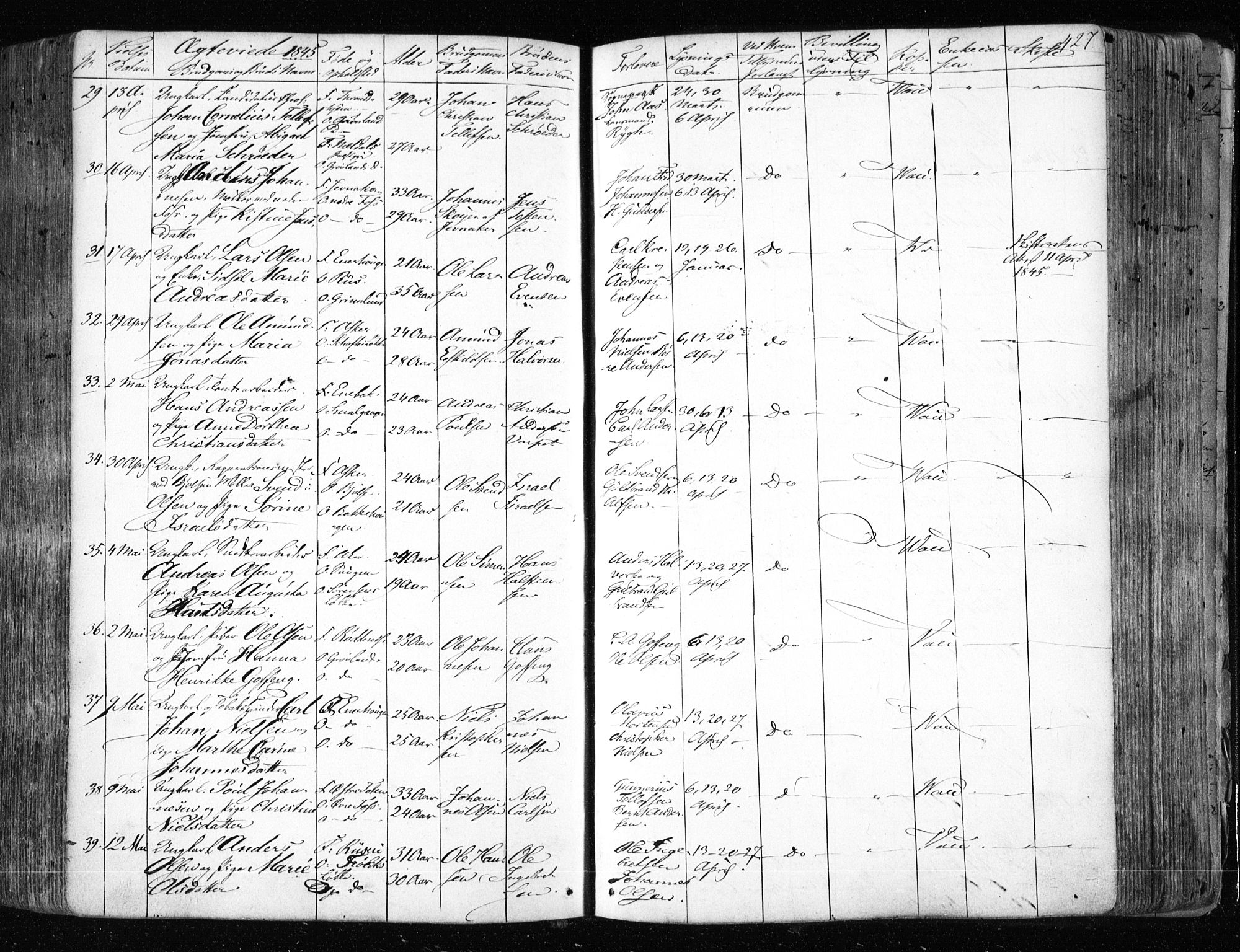 Aker prestekontor kirkebøker, SAO/A-10861/F/L0019: Parish register (official) no. 19, 1842-1852, p. 427