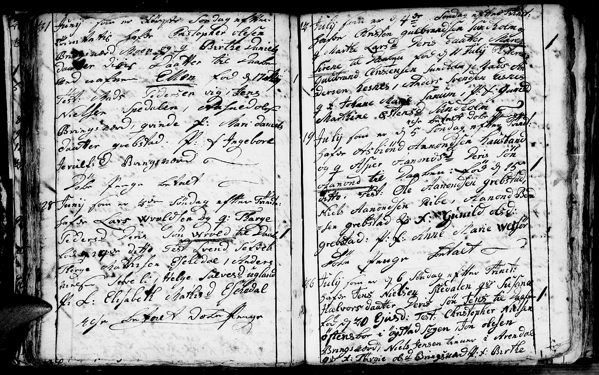 Fjære sokneprestkontor, SAK/1111-0011/F/Fb/L0004: Parish register (copy) no. B 4, 1766-1785, p. 33b-34a