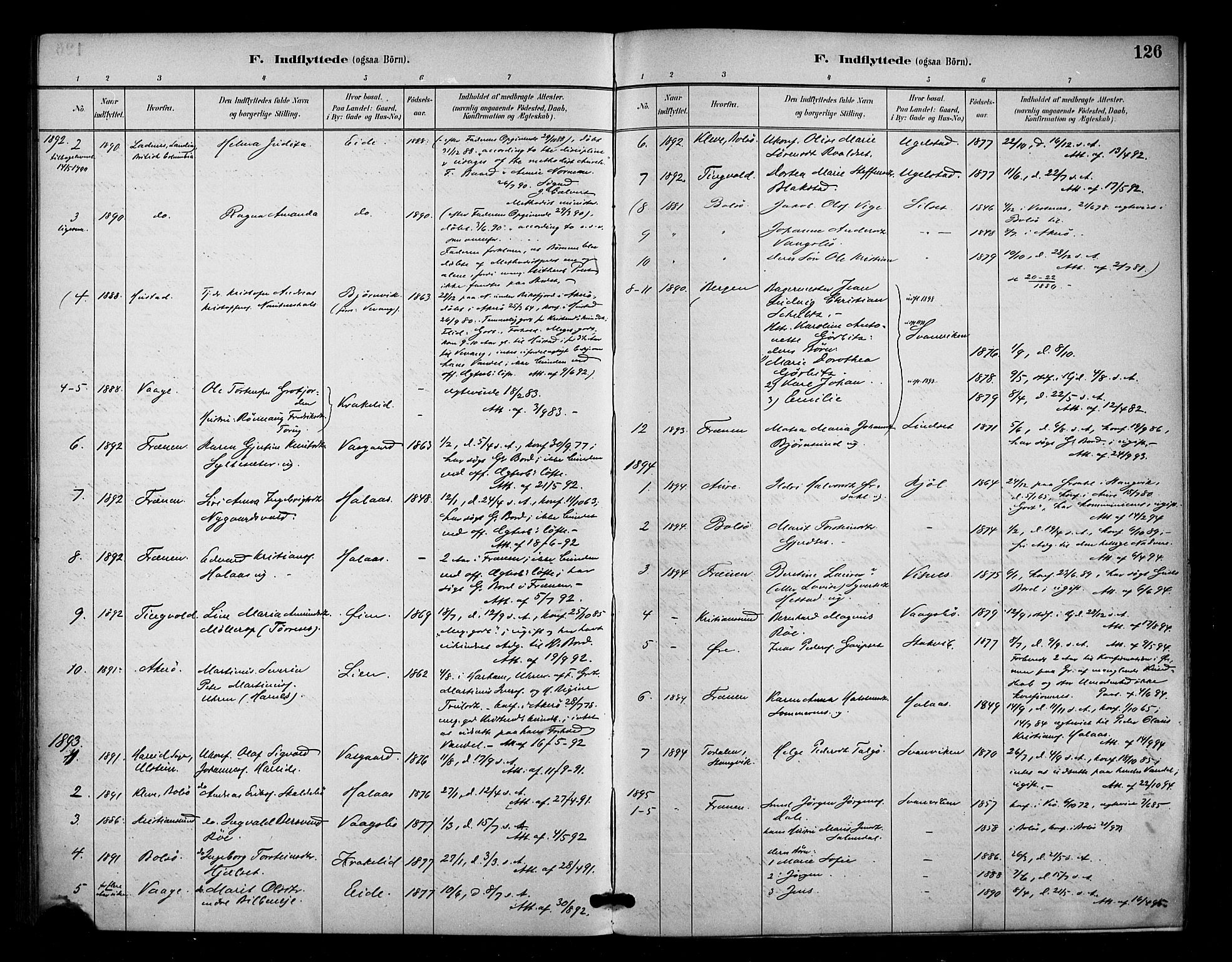 Ministerialprotokoller, klokkerbøker og fødselsregistre - Møre og Romsdal, AV/SAT-A-1454/571/L0836: Parish register (official) no. 571A01, 1884-1899, p. 126