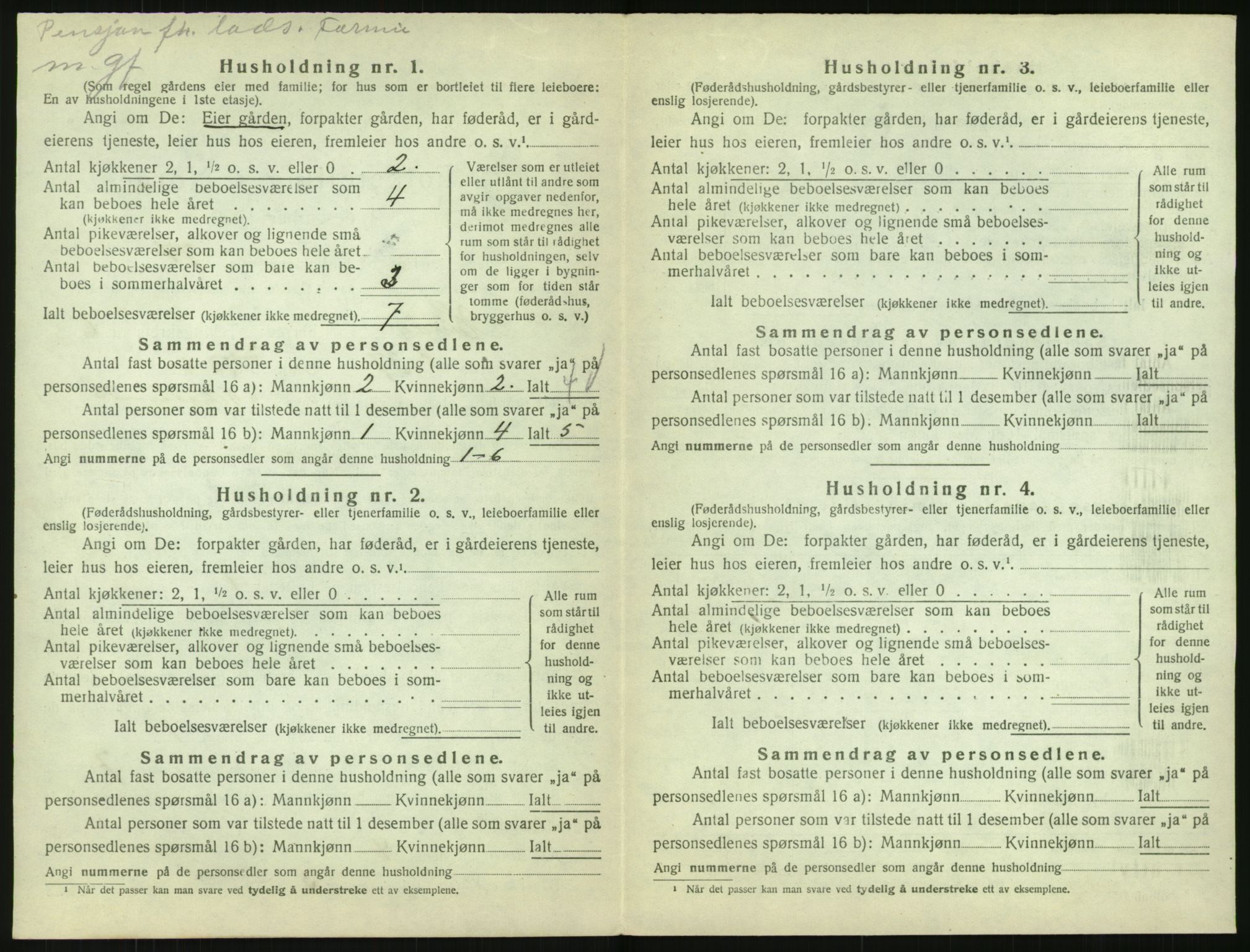 SAK, 1920 census for Høvåg, 1920, p. 647