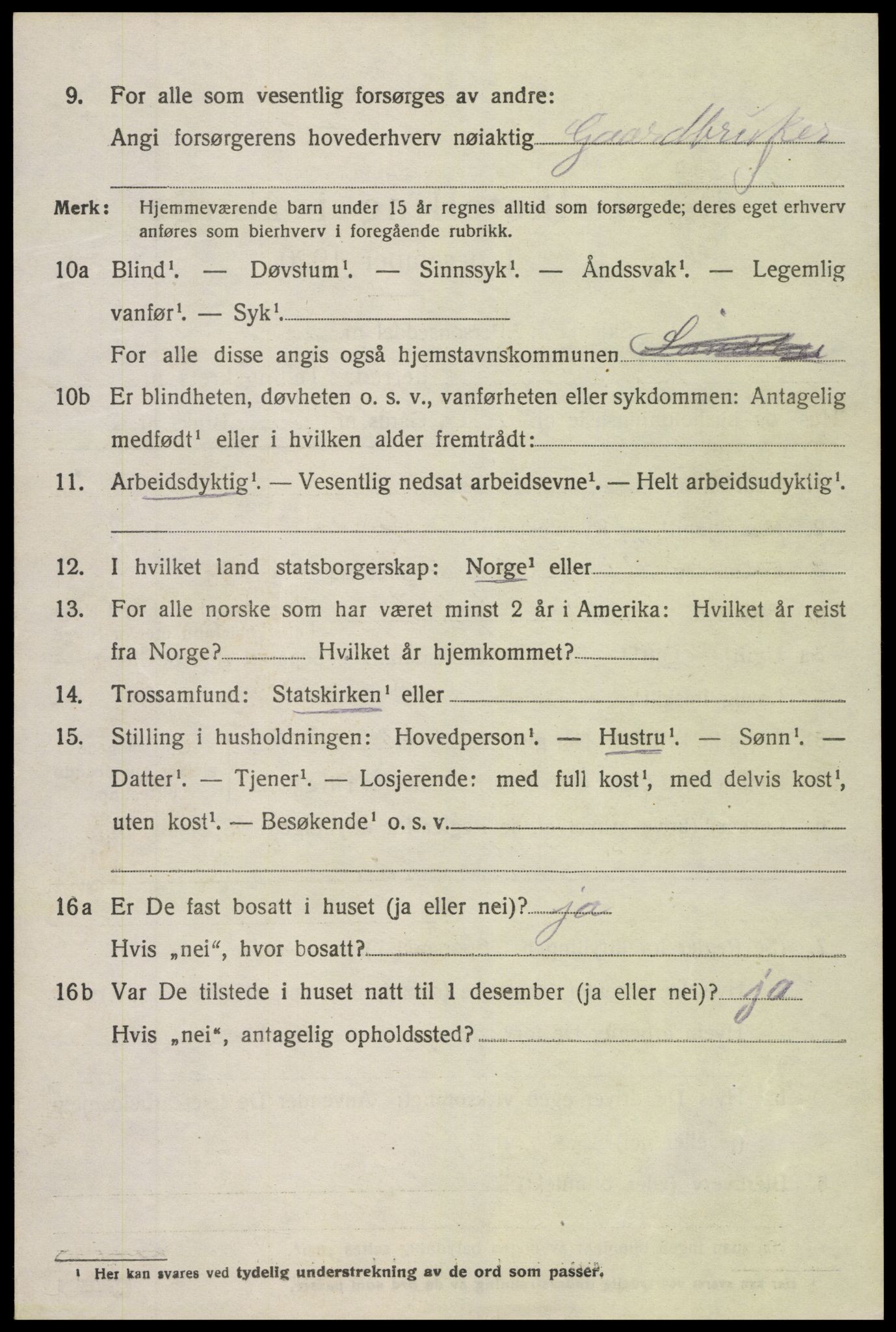 SAK, 1920 census for Søndeled, 1920, p. 6452