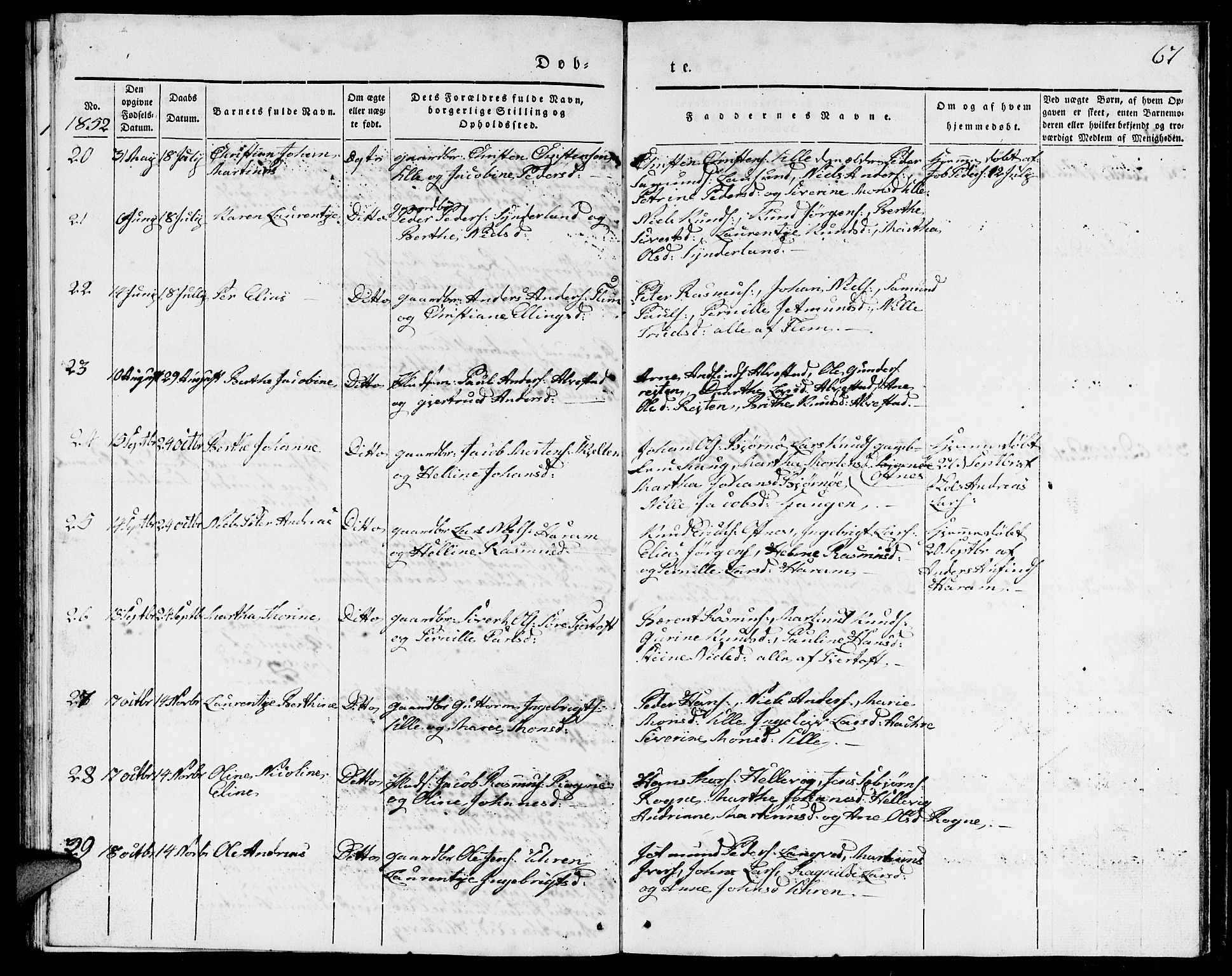 Ministerialprotokoller, klokkerbøker og fødselsregistre - Møre og Romsdal, AV/SAT-A-1454/536/L0507: Parish register (copy) no. 536C02, 1839-1859, p. 67