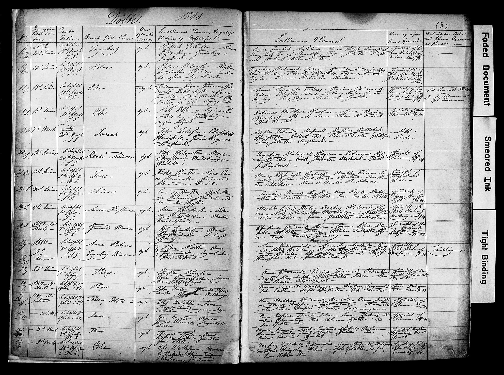 Solum kirkebøker, SAKO/A-306/F/Fa/L0006: Parish register (official) no. I 6, 1844-1855, p. 3
