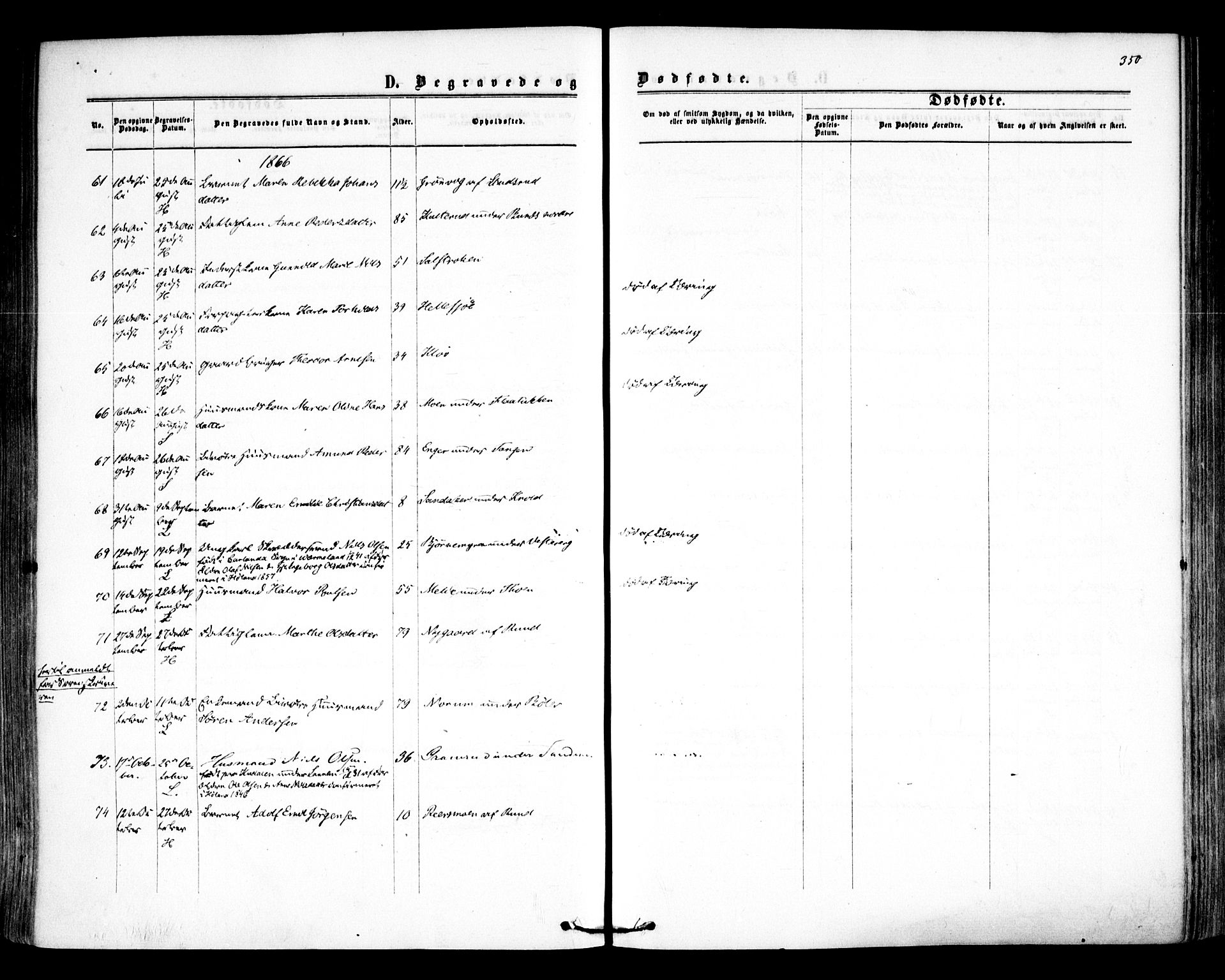 Høland prestekontor Kirkebøker, AV/SAO-A-10346a/F/Fa/L0011: Parish register (official) no. I 11, 1862-1869, p. 350