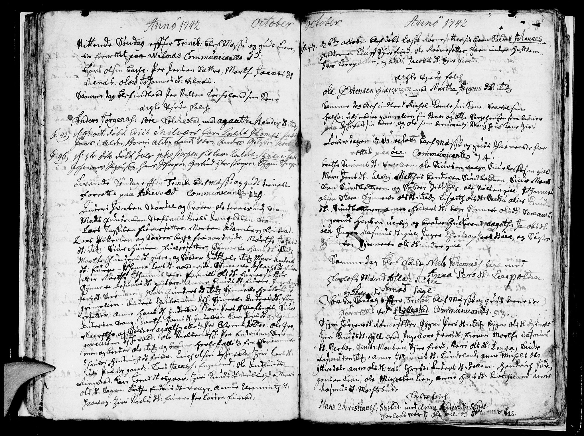 Askvoll sokneprestembete, SAB/A-79501/H/Haa/Haaa/L0007: Parish register (official) no. A 7, 1739-1748, p. 58