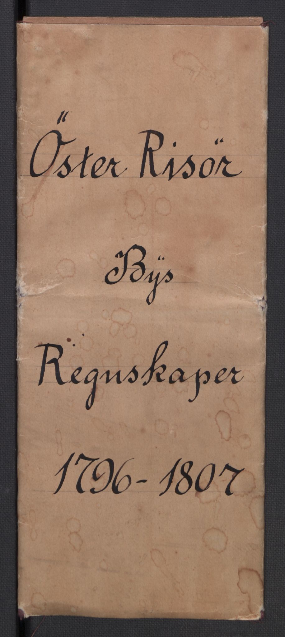 Danske Kanselli 1800-1814, AV/RA-EA-3024/K/Kk/Kka/Kkac/L0235: Kjøpstadregnskap Øster Risør, 1796-1800, p. 1