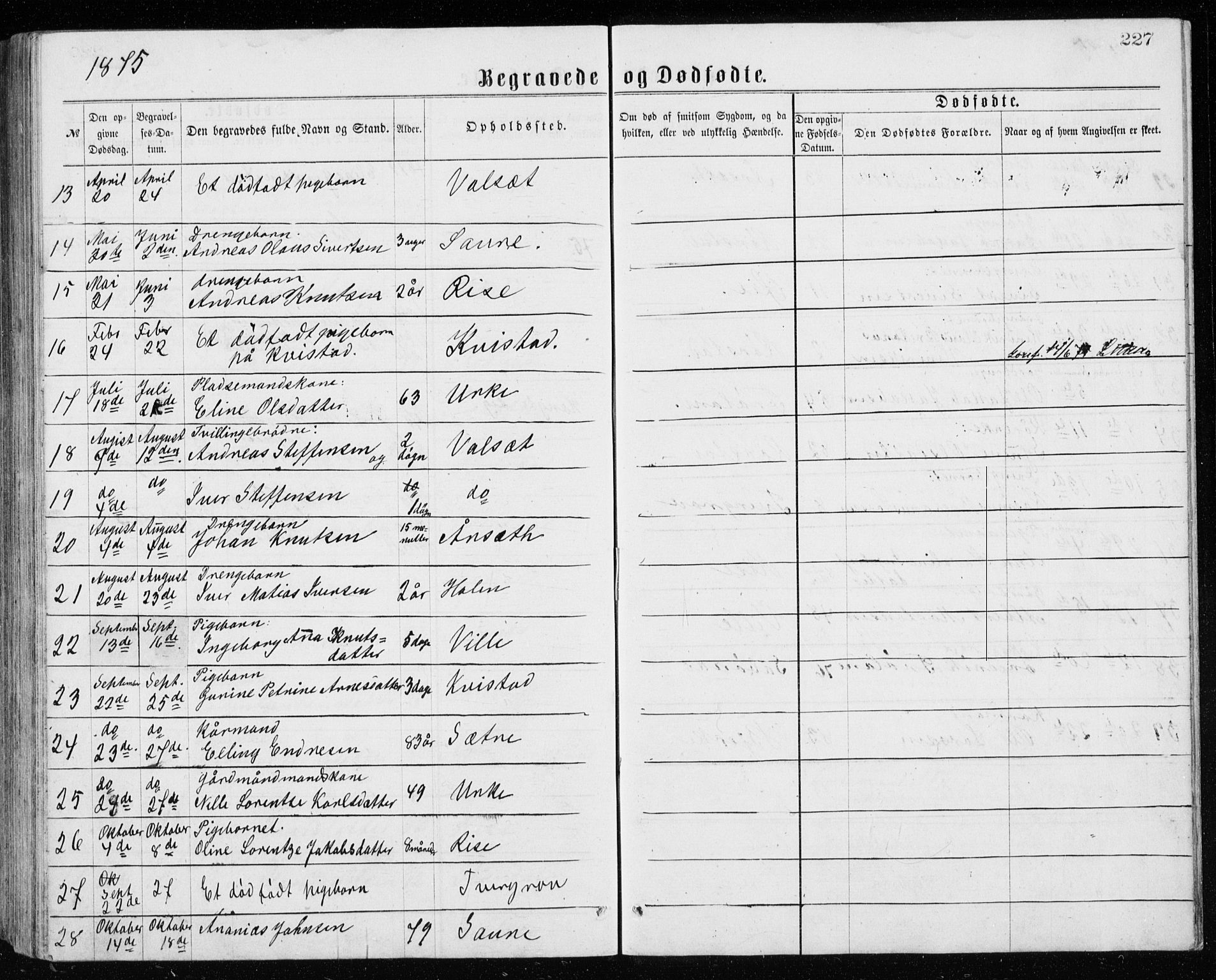 Ministerialprotokoller, klokkerbøker og fødselsregistre - Møre og Romsdal, AV/SAT-A-1454/515/L0214: Parish register (copy) no. 515C01, 1865-1883, p. 227