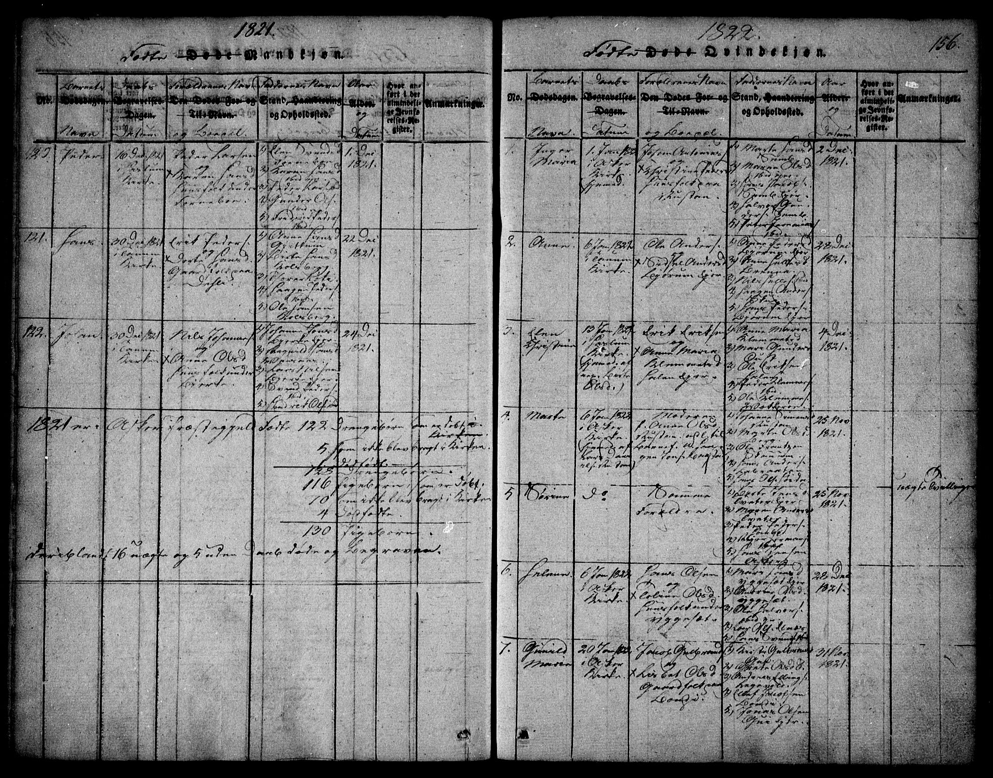 Asker prestekontor Kirkebøker, SAO/A-10256a/F/Fa/L0006: Parish register (official) no. I 6, 1814-1824, p. 156