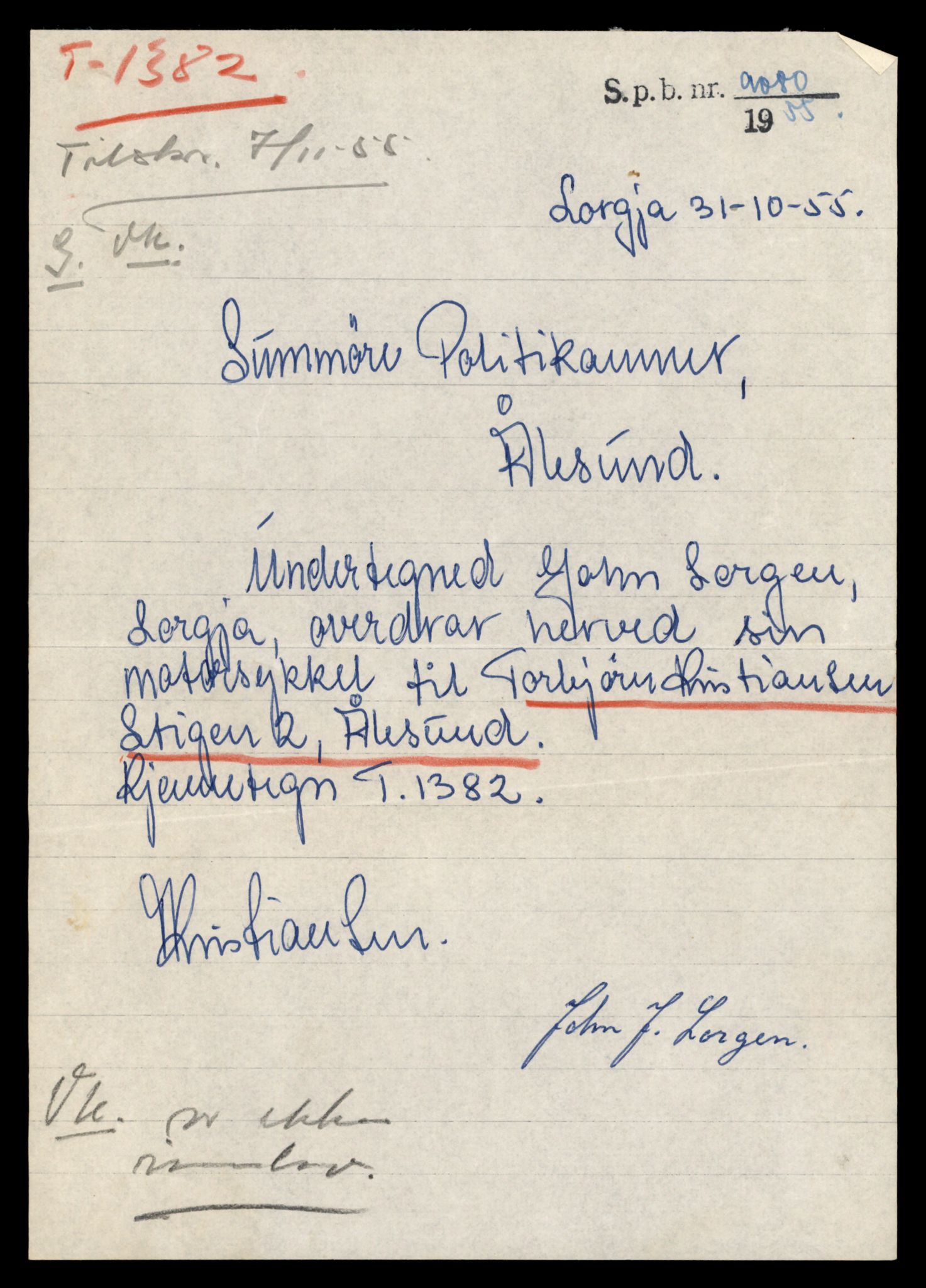 Møre og Romsdal vegkontor - Ålesund trafikkstasjon, AV/SAT-A-4099/F/Fe/L0012: Registreringskort for kjøretøy T 1290 - T 1450, 1927-1998, p. 2104