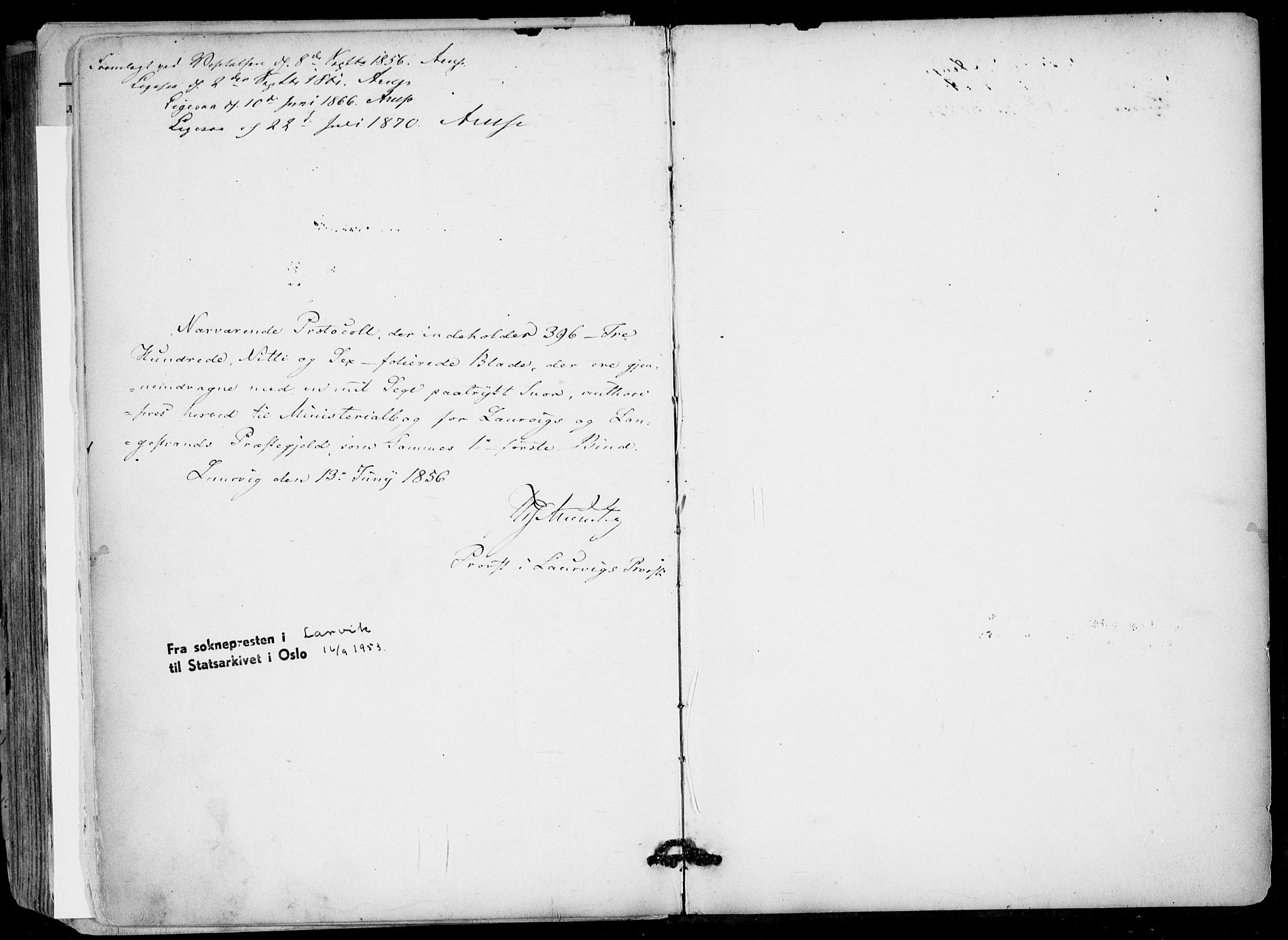 Larvik kirkebøker, SAKO/A-352/F/Fa/L0004: Parish register (official) no. I 4, 1856-1870