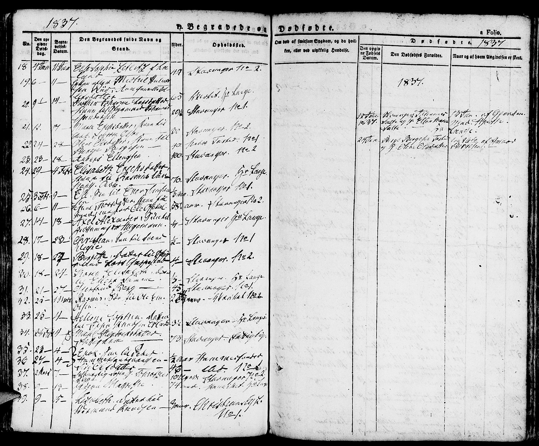 Domkirken sokneprestkontor, AV/SAST-A-101812/001/30/30BA/L0011: Parish register (official) no. A 11, 1832-1856