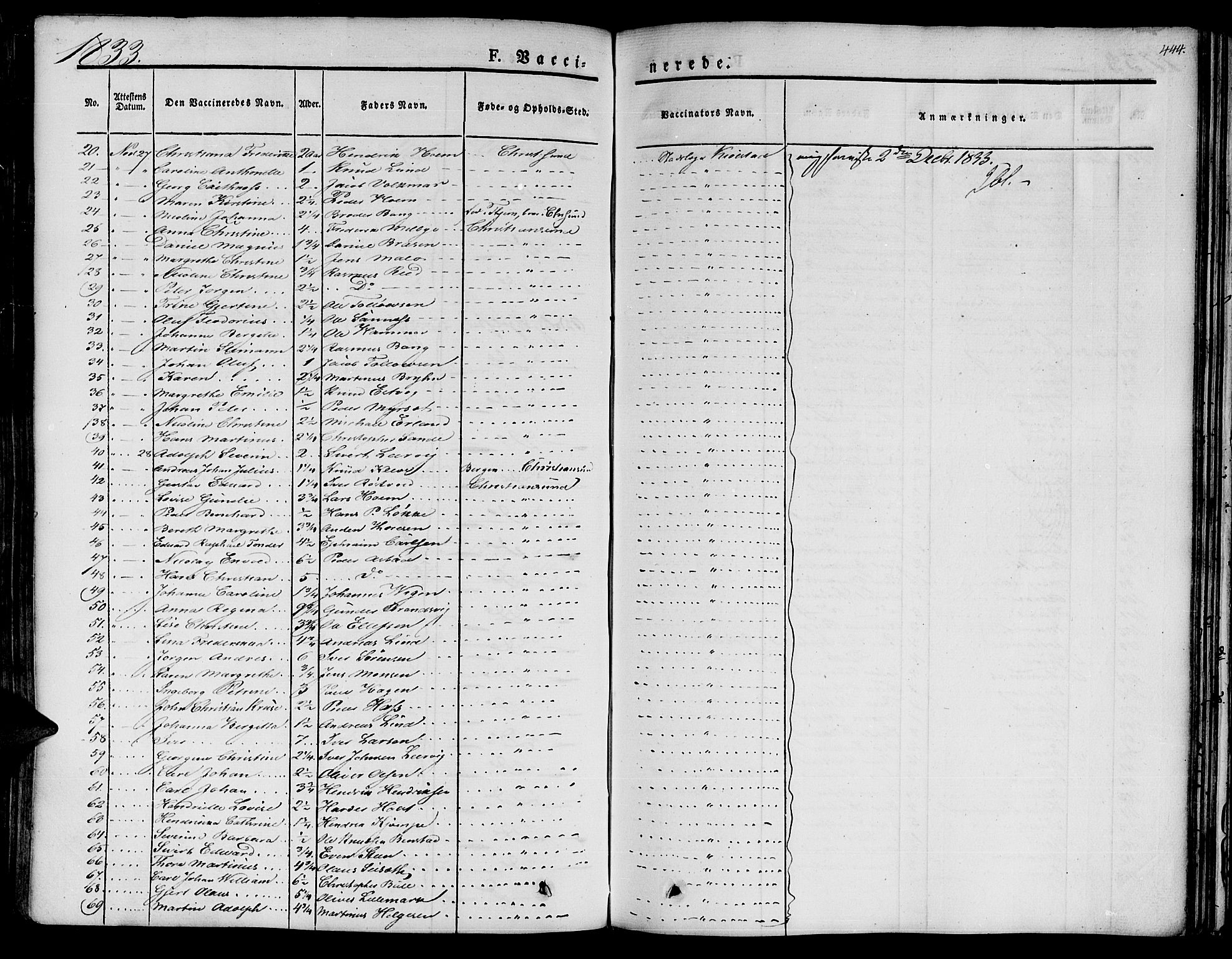 Ministerialprotokoller, klokkerbøker og fødselsregistre - Møre og Romsdal, SAT/A-1454/572/L0843: Parish register (official) no. 572A06, 1832-1842, p. 444