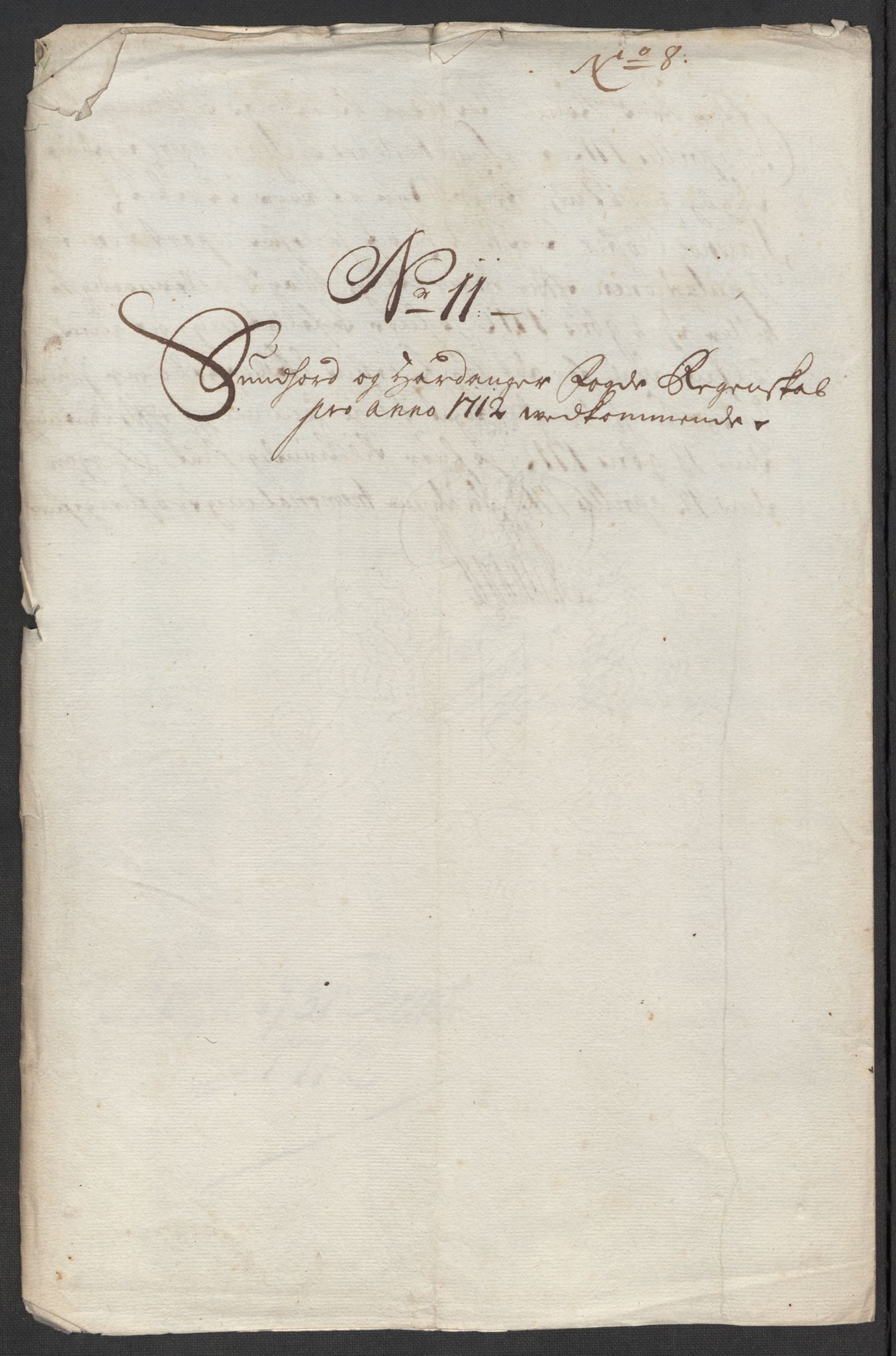 Rentekammeret inntil 1814, Reviderte regnskaper, Fogderegnskap, AV/RA-EA-4092/R48/L2988: Fogderegnskap Sunnhordland og Hardanger, 1712, p. 152