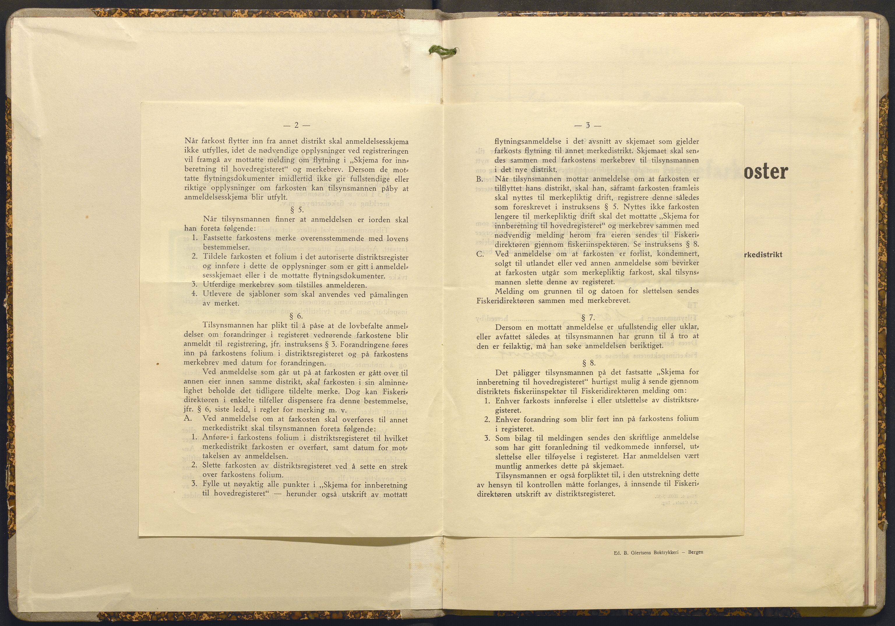 Fiskeridirektoratet - 1 Adm. ledelse - 13 Båtkontoret, AV/SAB-A-2003/I/Ia/Iai/L0074: 135.0927/2 Merkeprotokoll - Nærbø, 1946-1963