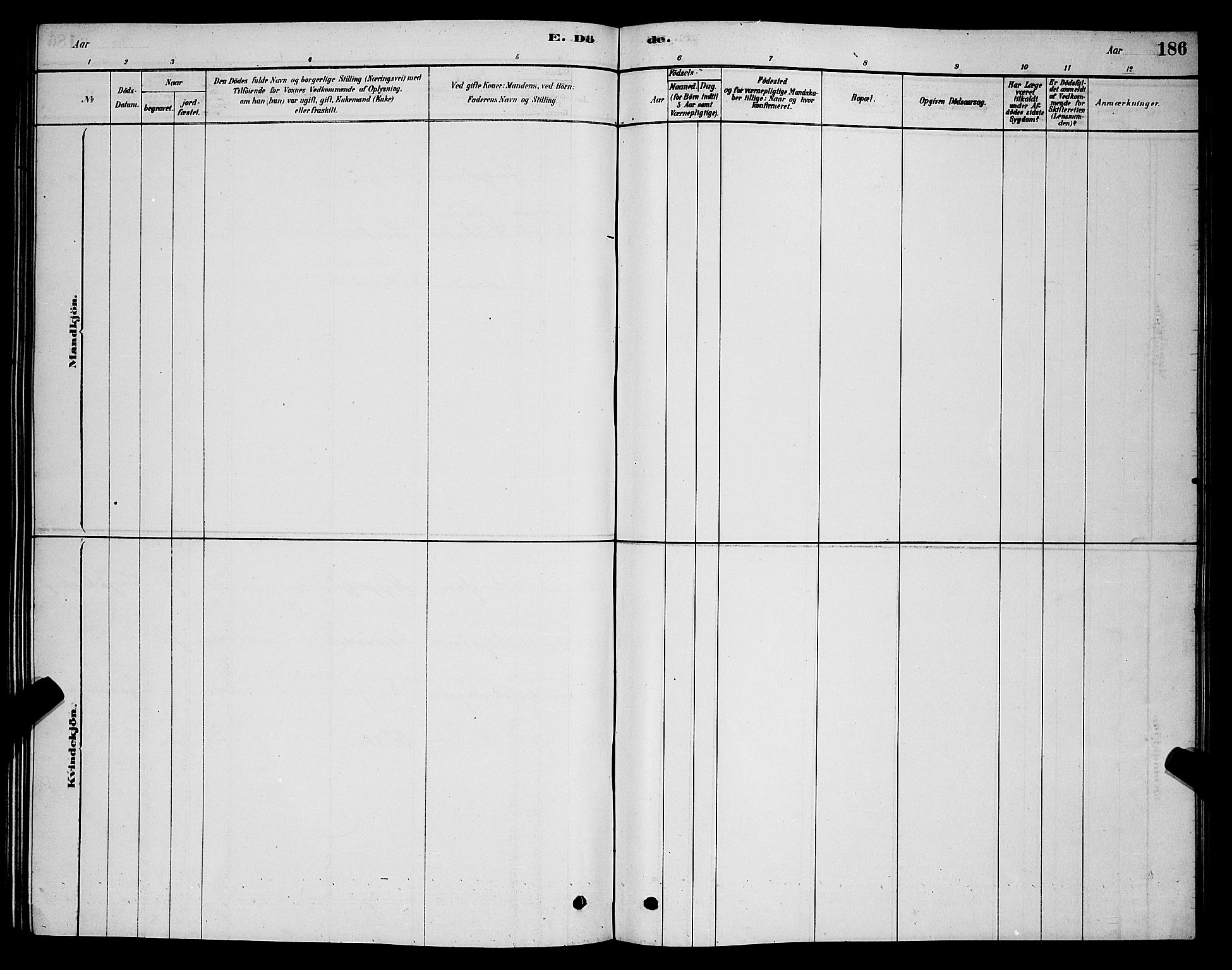 Måsøy sokneprestkontor, AV/SATØ-S-1348/H/Hb/L0002klokker: Parish register (copy) no. 2, 1876-1888, p. 186