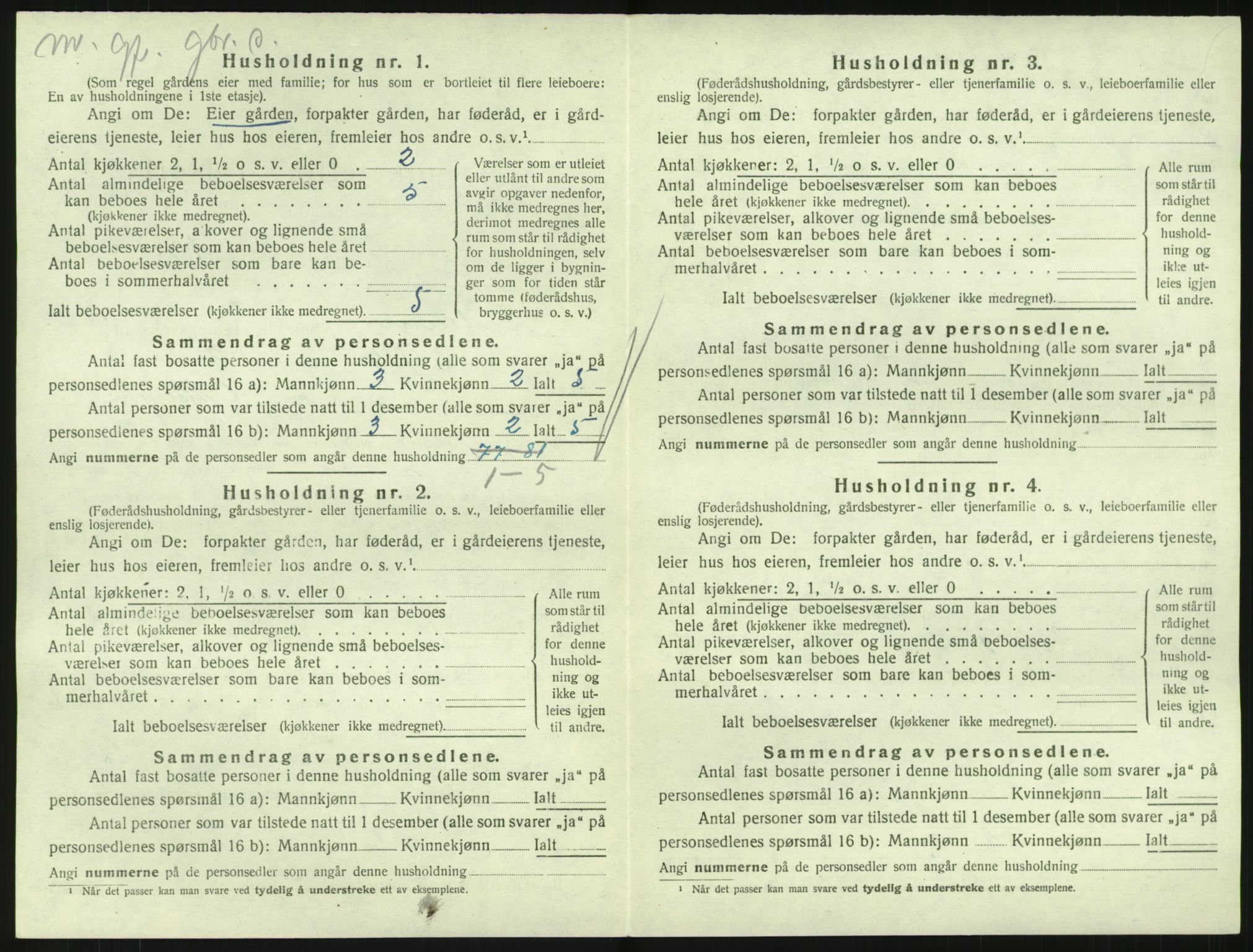 SAKO, 1920 census for Hedrum, 1920, p. 1624