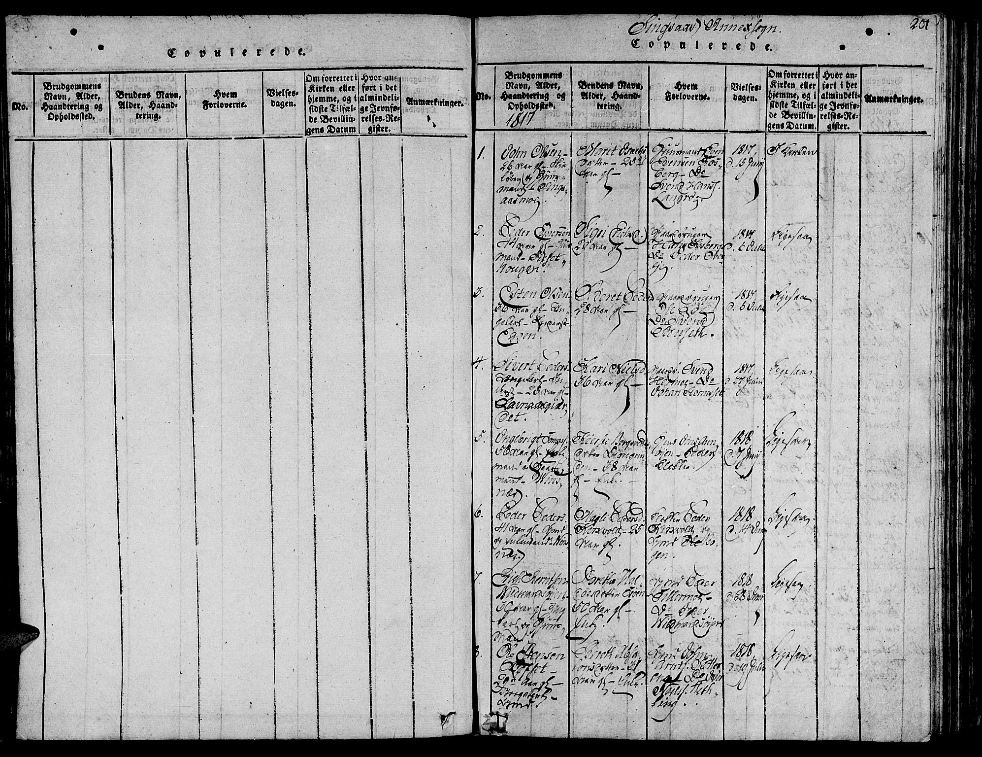 Ministerialprotokoller, klokkerbøker og fødselsregistre - Sør-Trøndelag, SAT/A-1456/685/L0955: Parish register (official) no. 685A03 /2, 1817-1829, p. 201
