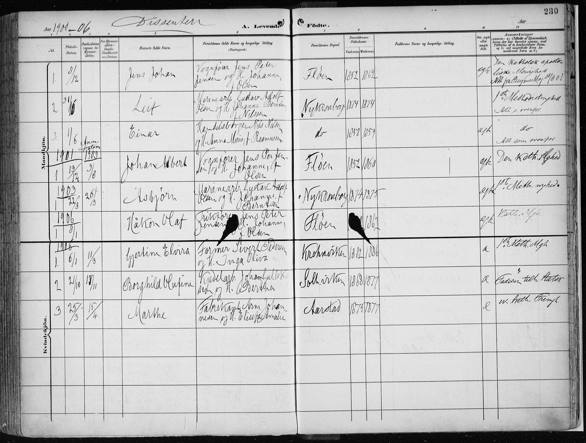 Årstad Sokneprestembete, SAB/A-79301/H/Haa/L0002: Parish register (official) no. A 2, 1899-1914, p. 230