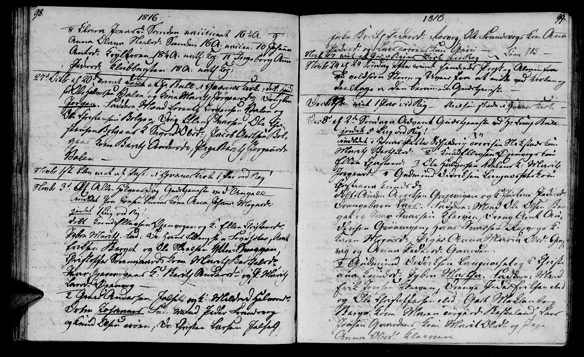 Ministerialprotokoller, klokkerbøker og fødselsregistre - Møre og Romsdal, AV/SAT-A-1454/569/L0817: Parish register (official) no. 569A03, 1805-1819, p. 98-99