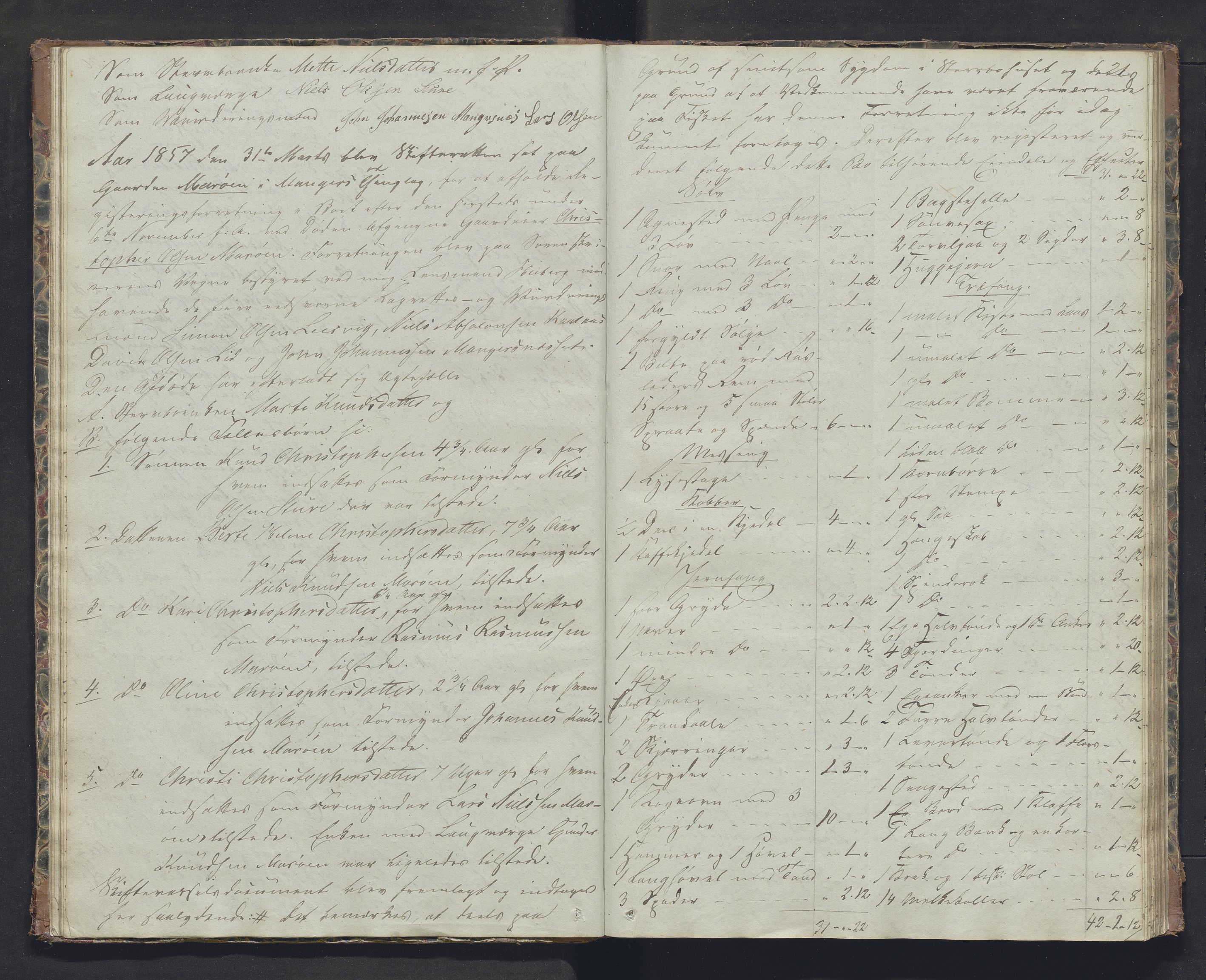Nordhordland sorenskrivar, SAB/A-2901/1/H/Hb/L0019: Registreringsprotokollar, 1856-1859, p. 21