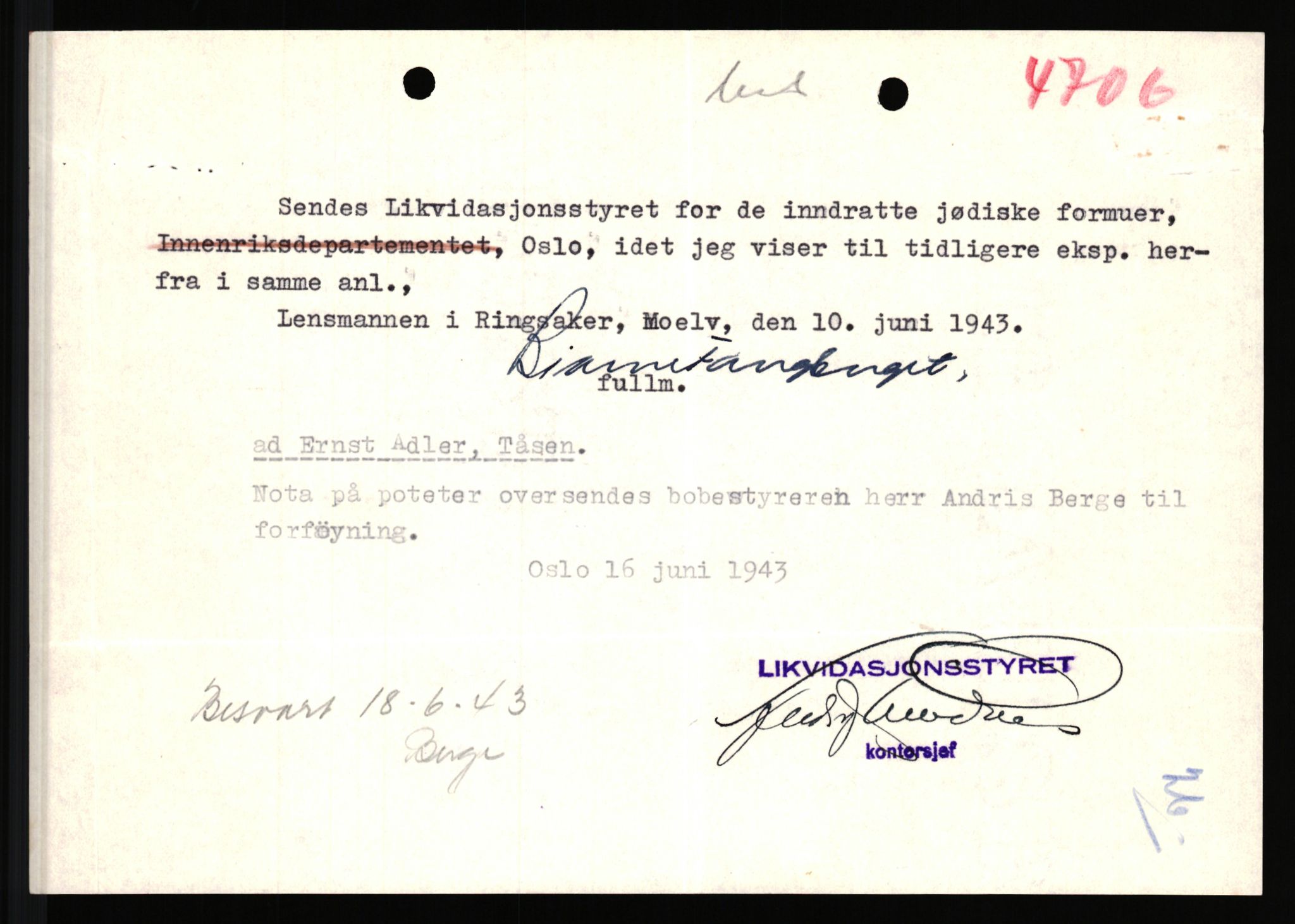 Justisdepartementet, Tilbakeføringskontoret for inndratte formuer, AV/RA-S-1564/H/Hc/Hcc/L0917: --, 1945-1947, p. 56