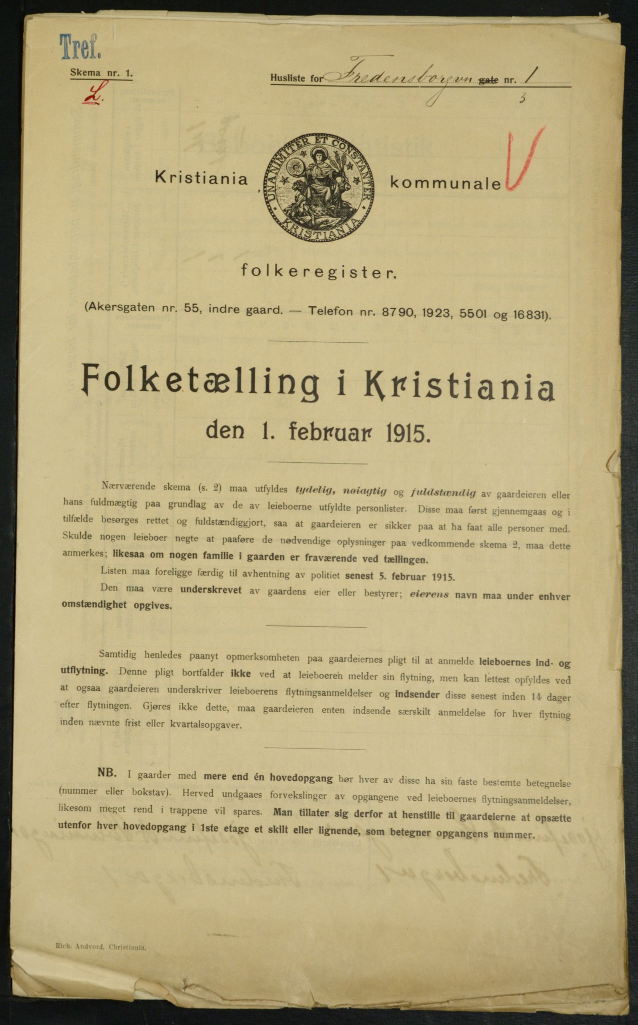 OBA, Municipal Census 1915 for Kristiania, 1915, p. 25021