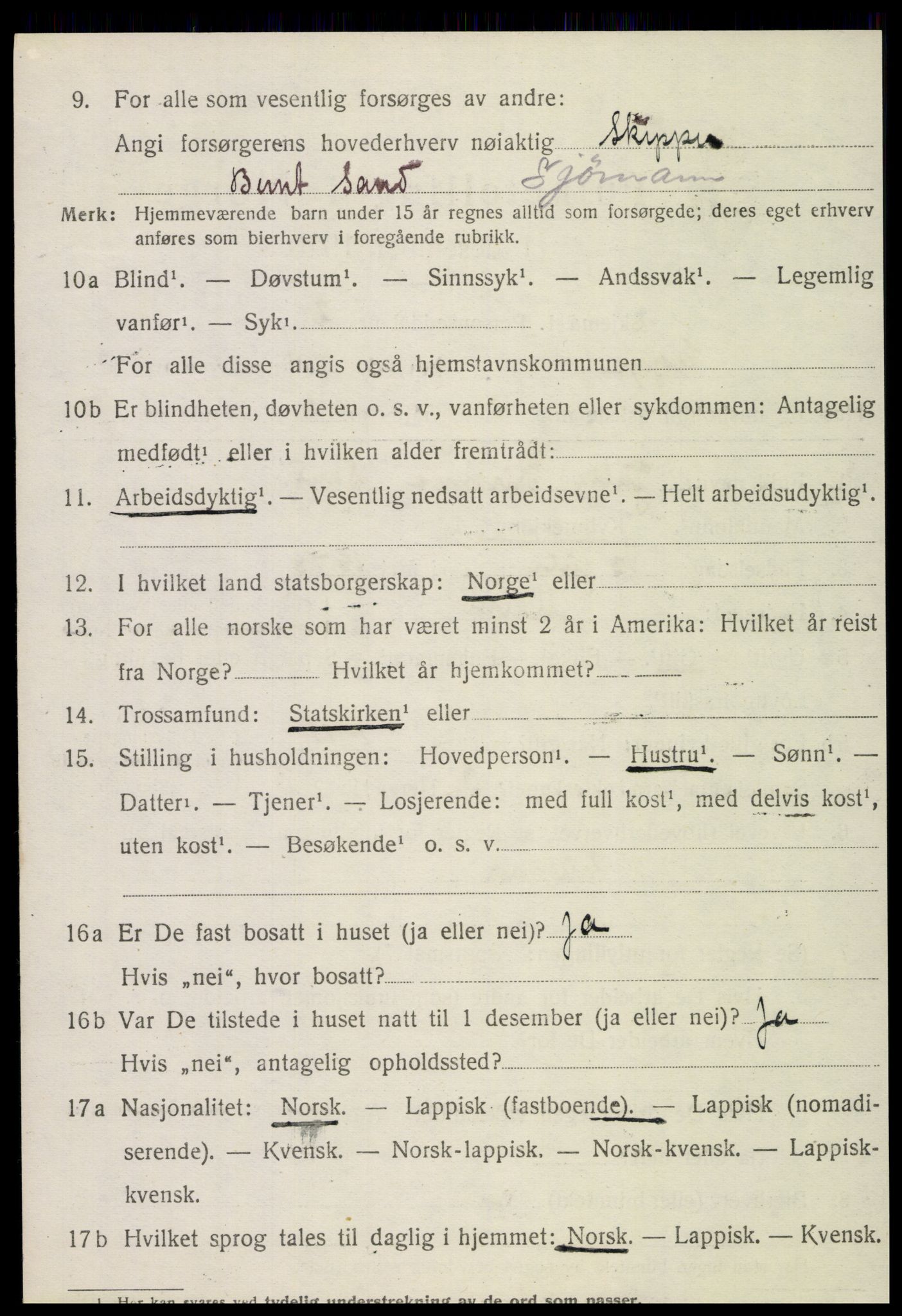 SAT, 1920 census for Egge, 1920, p. 3349