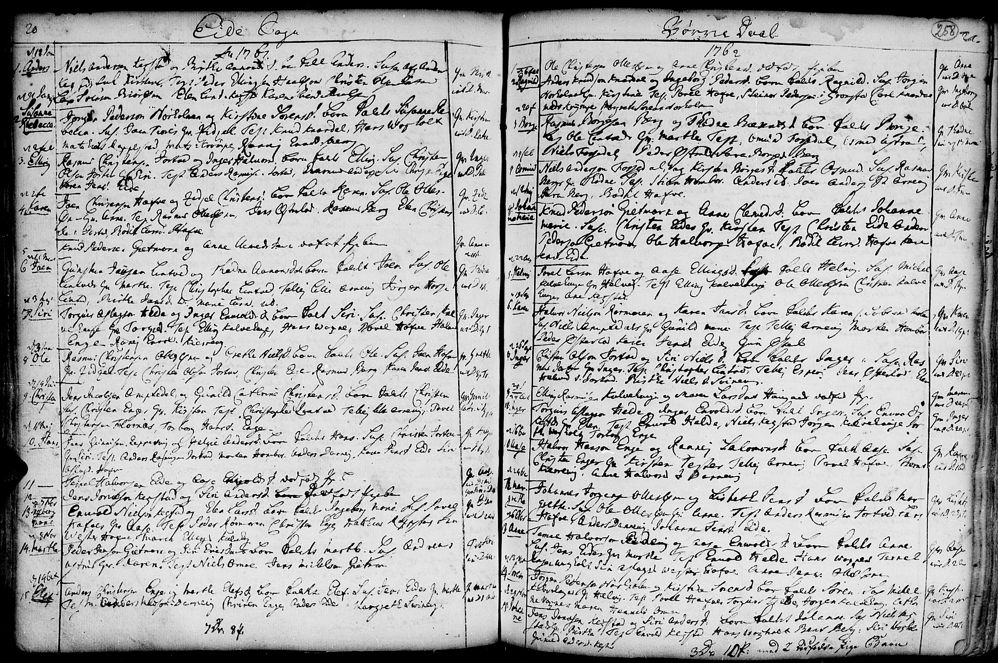 Hommedal sokneprestkontor, SAK/1111-0023/F/Fa/Fab/L0002: Parish register (official) no. A 2 /2, 1740-1823, p. 258