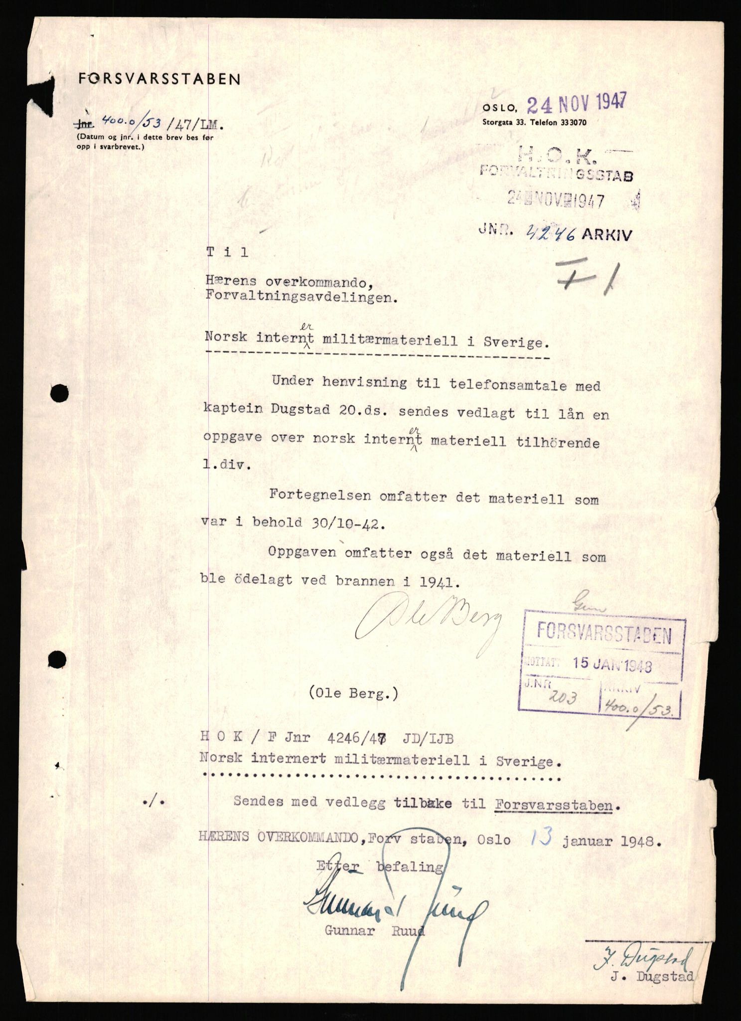 Forsvaret, Forsvarets krigshistoriske avdeling, AV/RA-RAFA-2017/Y/Yf/L0205: II-C-11-2110 - Norske internert i Sverige 1940, 1940, p. 549