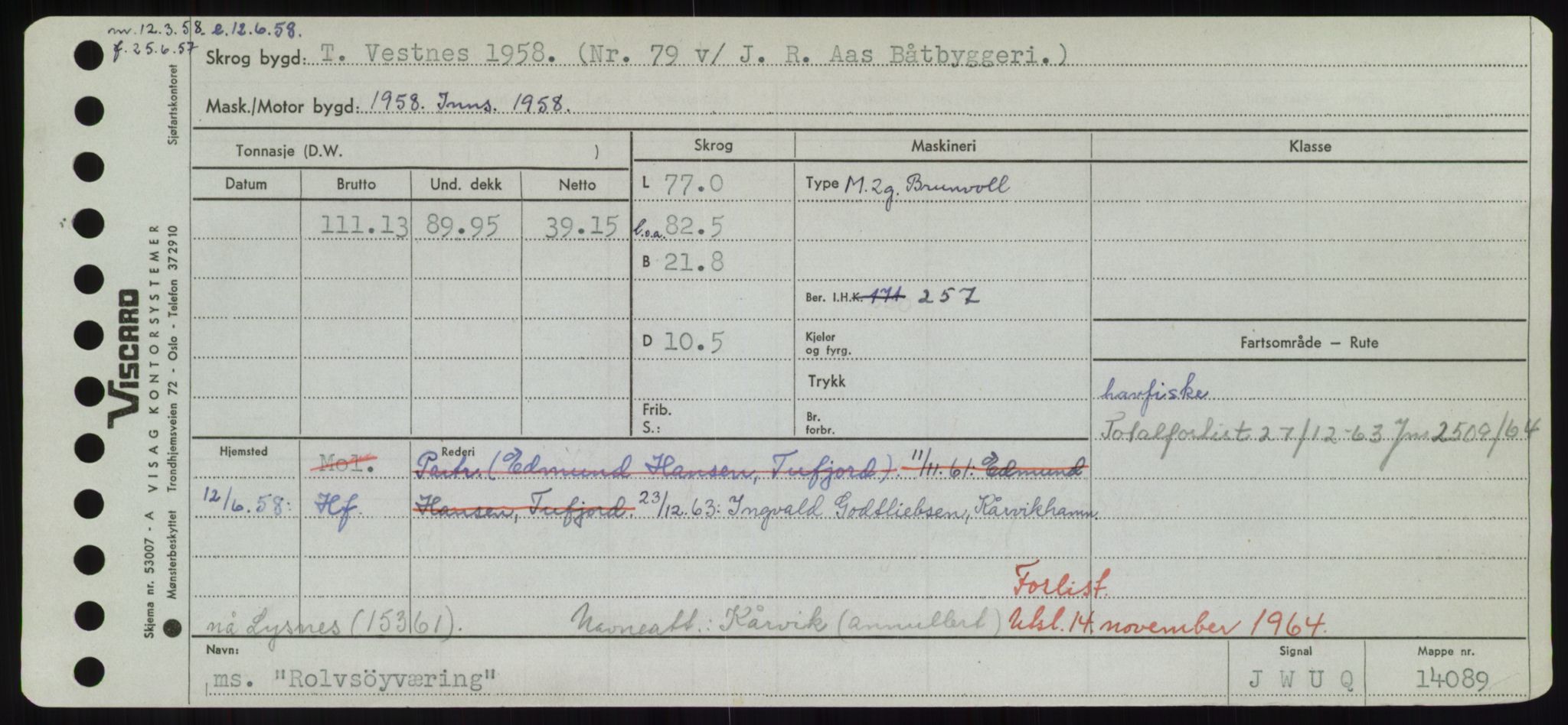 Sjøfartsdirektoratet med forløpere, Skipsmålingen, AV/RA-S-1627/H/Hd/L0031: Fartøy, Rju-Sam, p. 91