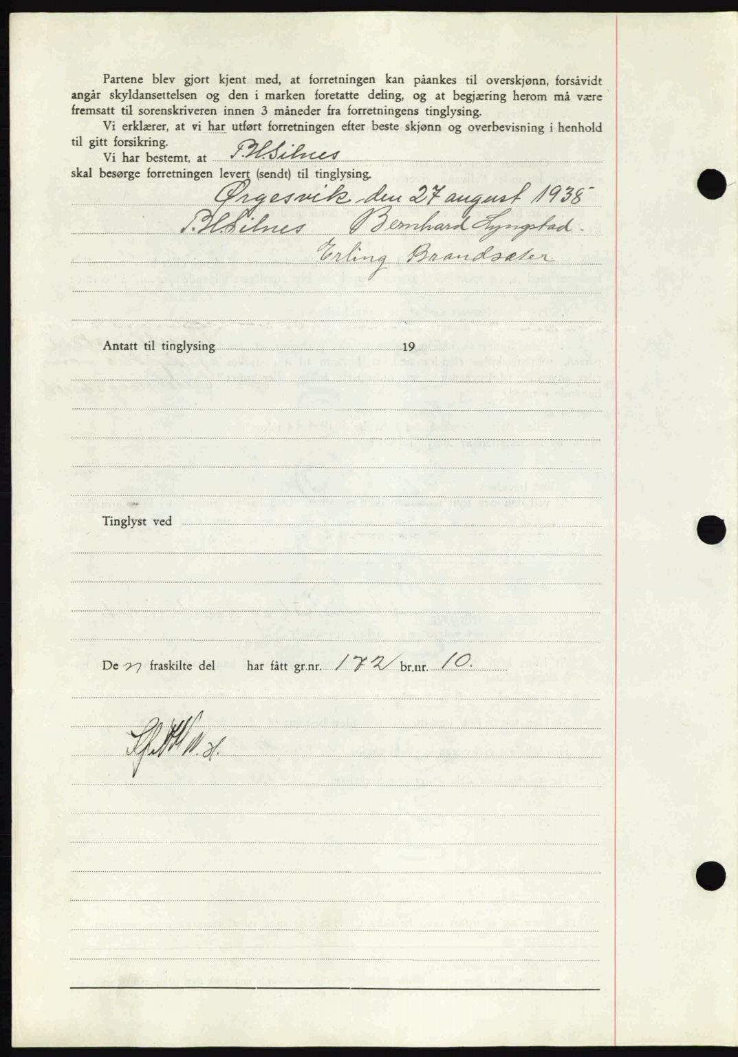 Nordmøre sorenskriveri, AV/SAT-A-4132/1/2/2Ca: Mortgage book no. A95, 1943-1943, Diary no: : 1533/1943