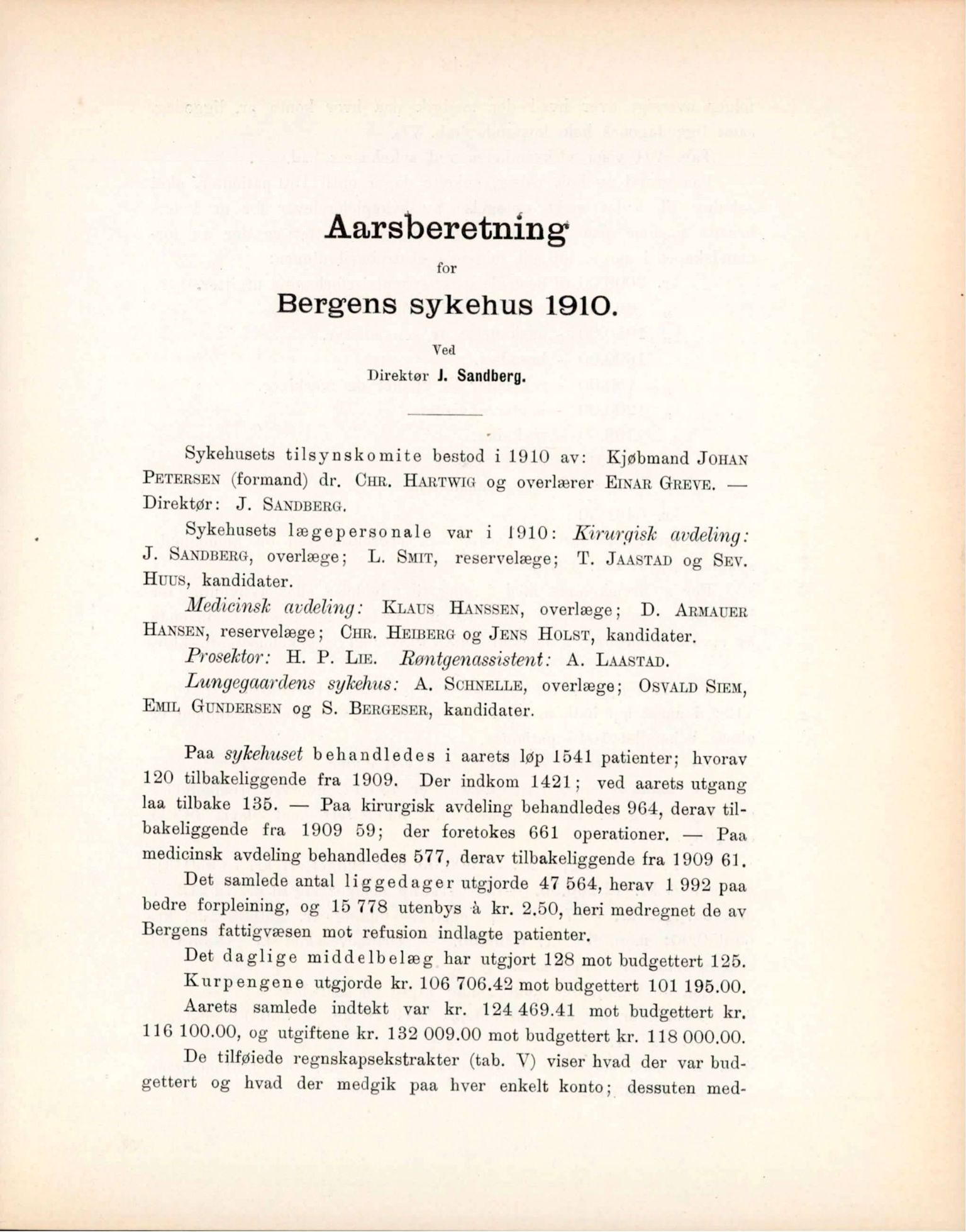 Haukeland Sykehus, Direktøren, BBA/A-2050.04/Æa/L0001: Årsberetninger 1906-1914, 1906-1914, p. 65