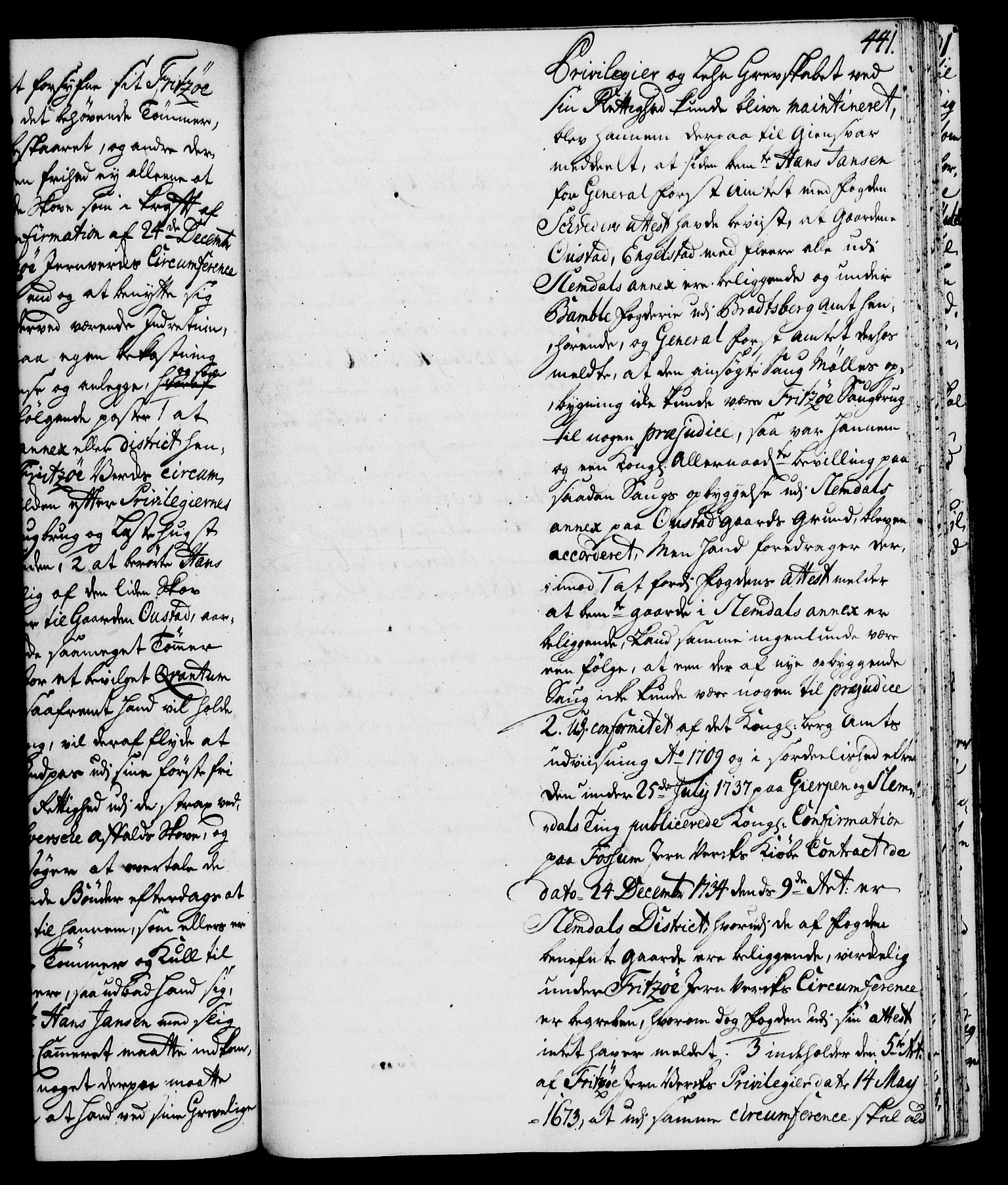 Rentekammeret, Kammerkanselliet, RA/EA-3111/G/Gh/Gha/L0024: Norsk ekstraktmemorialprotokoll (merket RK 53.69), 1742-1743, p. 441