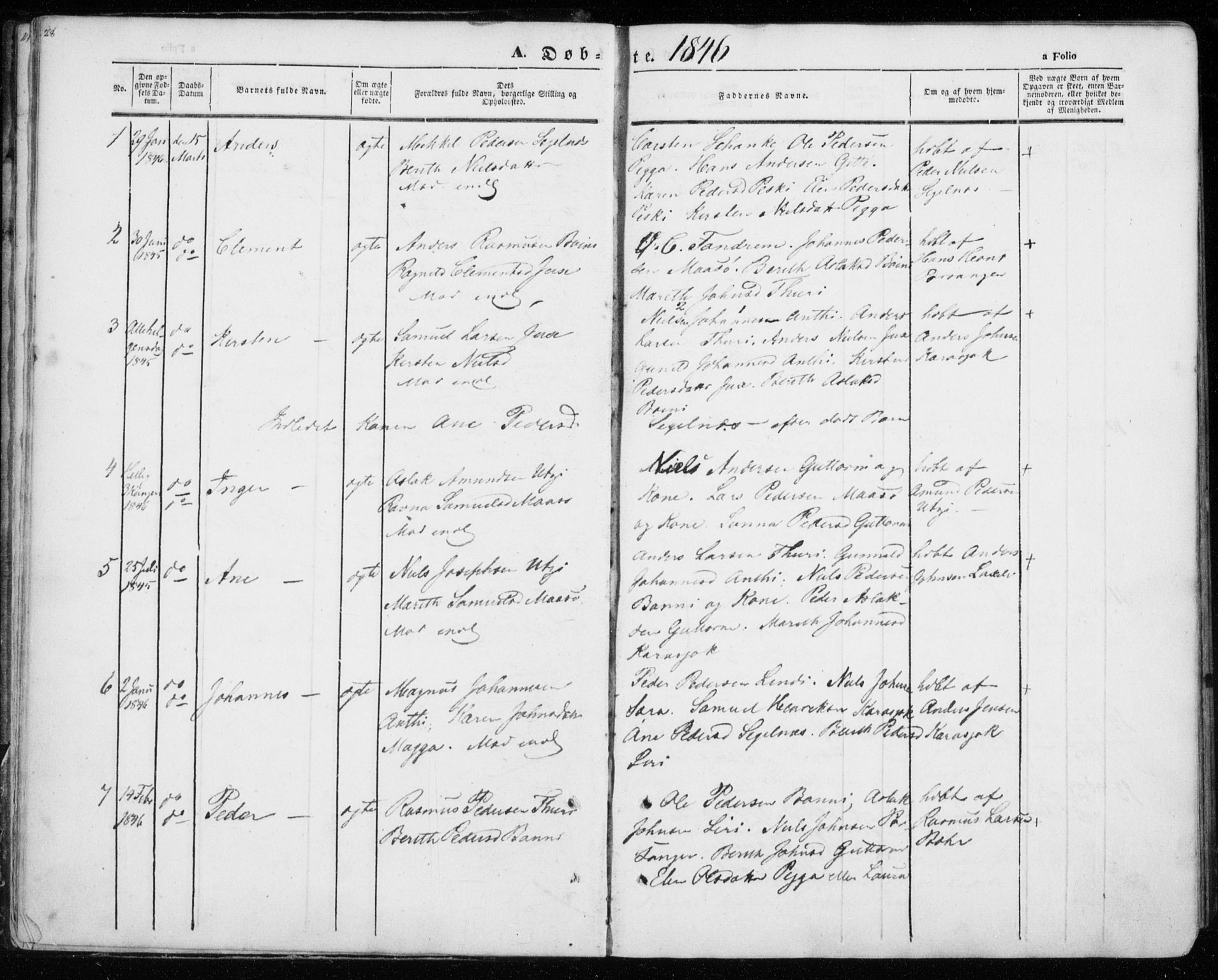 Kistrand/Porsanger sokneprestembete, SATØ/S-1351/H/Ha/L0012.kirke: Parish register (official) no. 12, 1843-1871, p. 28-29