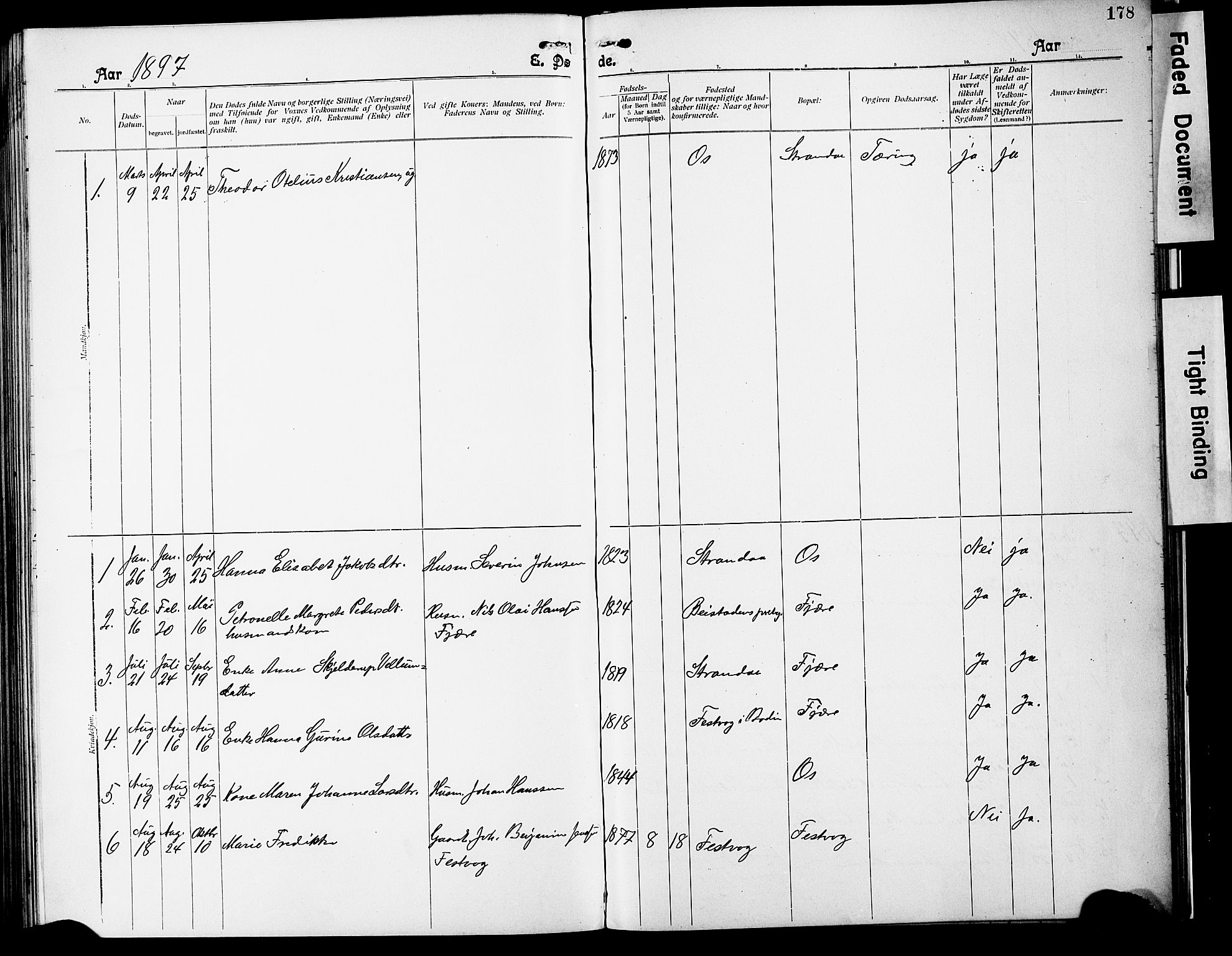 Ministerialprotokoller, klokkerbøker og fødselsregistre - Nordland, SAT/A-1459/803/L0077: Parish register (copy) no. 803C04, 1897-1930, p. 178