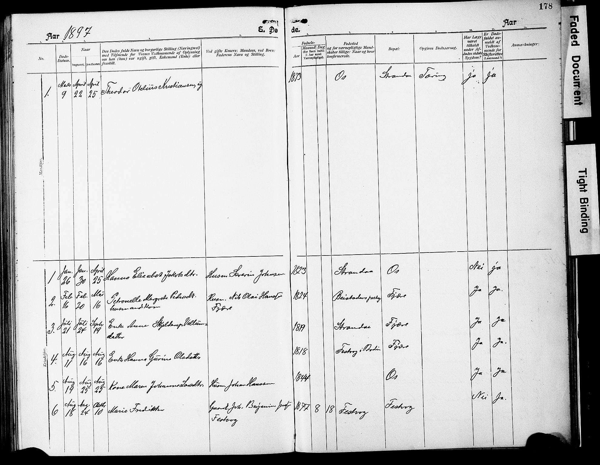 Ministerialprotokoller, klokkerbøker og fødselsregistre - Nordland, AV/SAT-A-1459/803/L0077: Parish register (copy) no. 803C04, 1897-1930, p. 178
