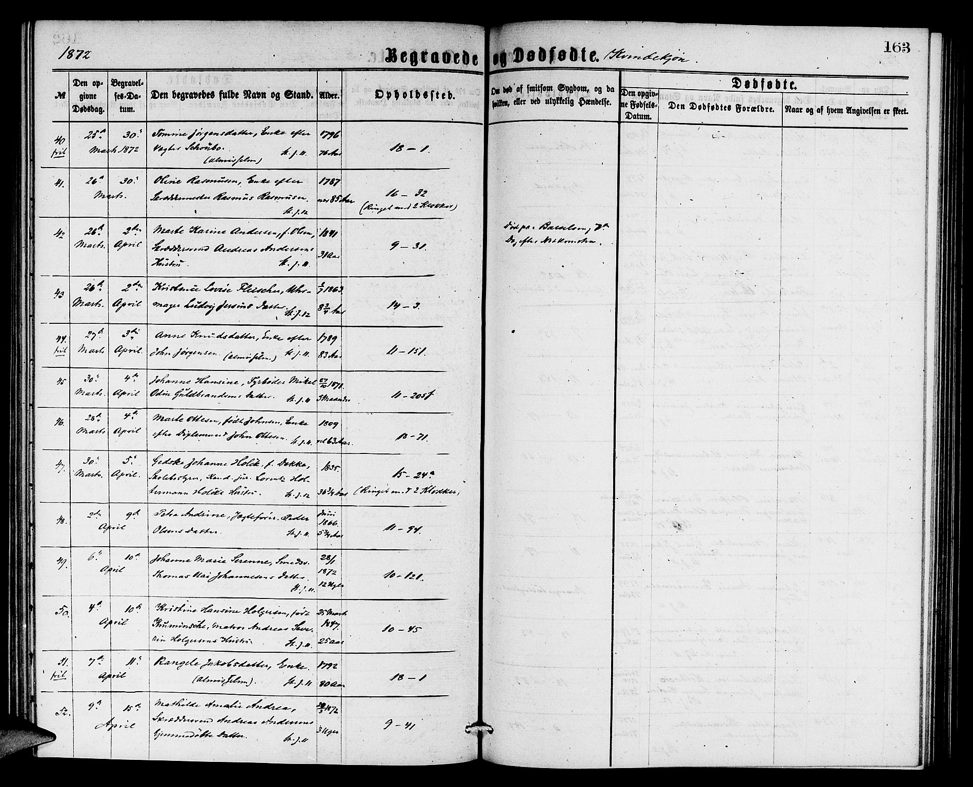 Domkirken sokneprestembete, AV/SAB-A-74801/H/Hab/L0040: Parish register (copy) no. E 4, 1868-1877, p. 163