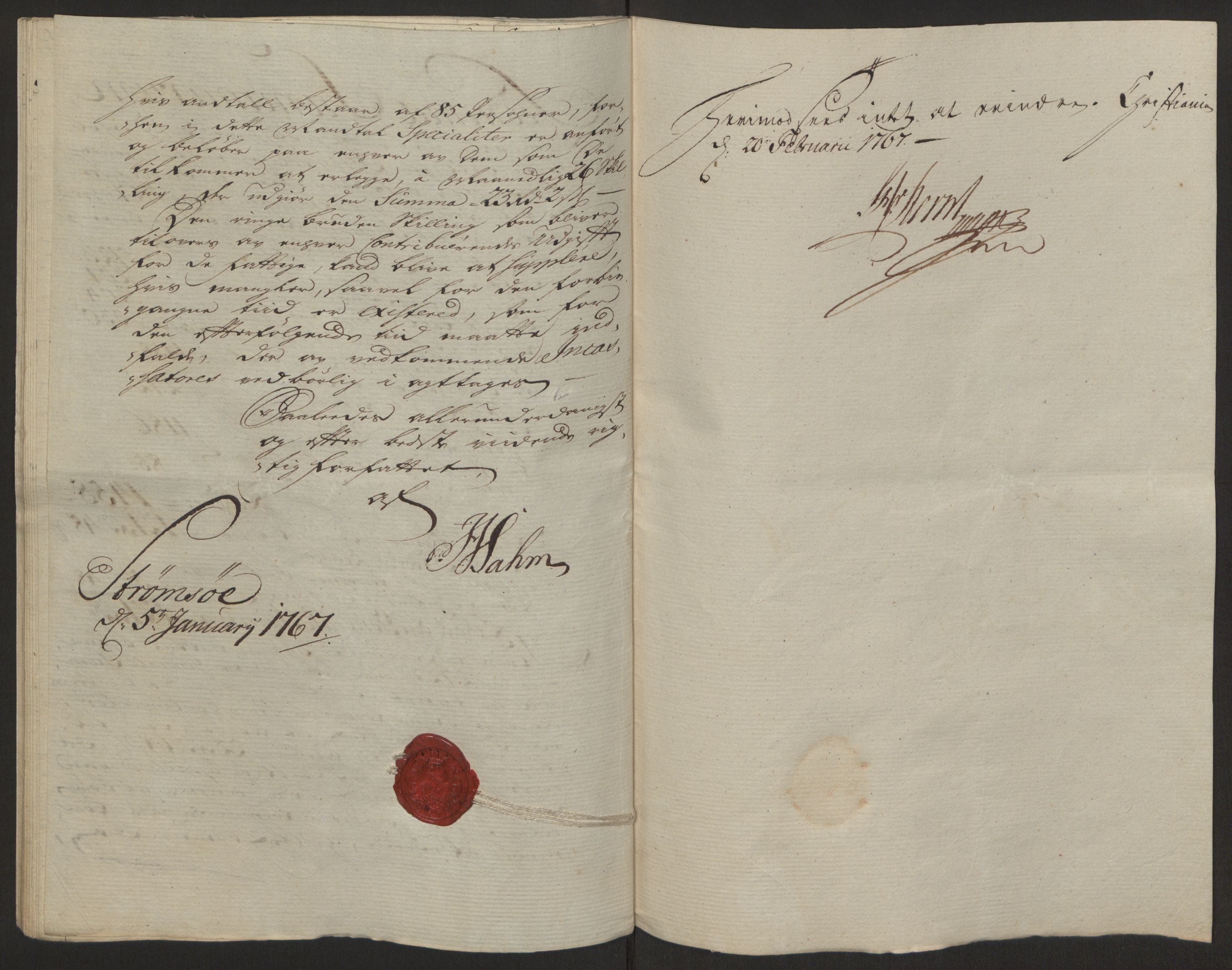 Rentekammeret inntil 1814, Reviderte regnskaper, Byregnskaper, AV/RA-EA-4066/R/Rg/L0144/0001: [G4] Kontribusjonsregnskap / Ekstraskatt, 1762-1767, p. 509