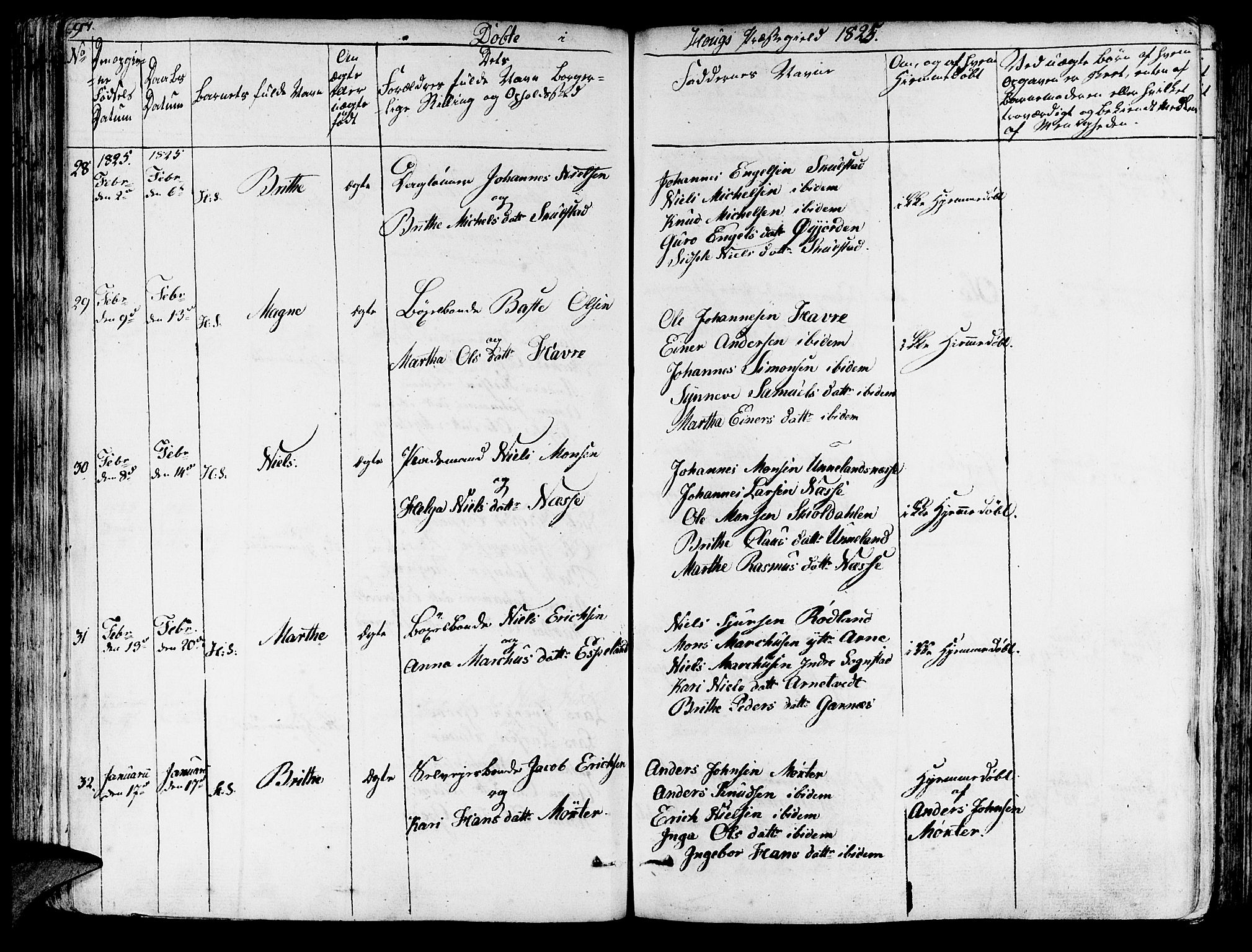 Haus sokneprestembete, AV/SAB-A-75601/H/Haa: Parish register (official) no. A 13, 1821-1827, p. 94