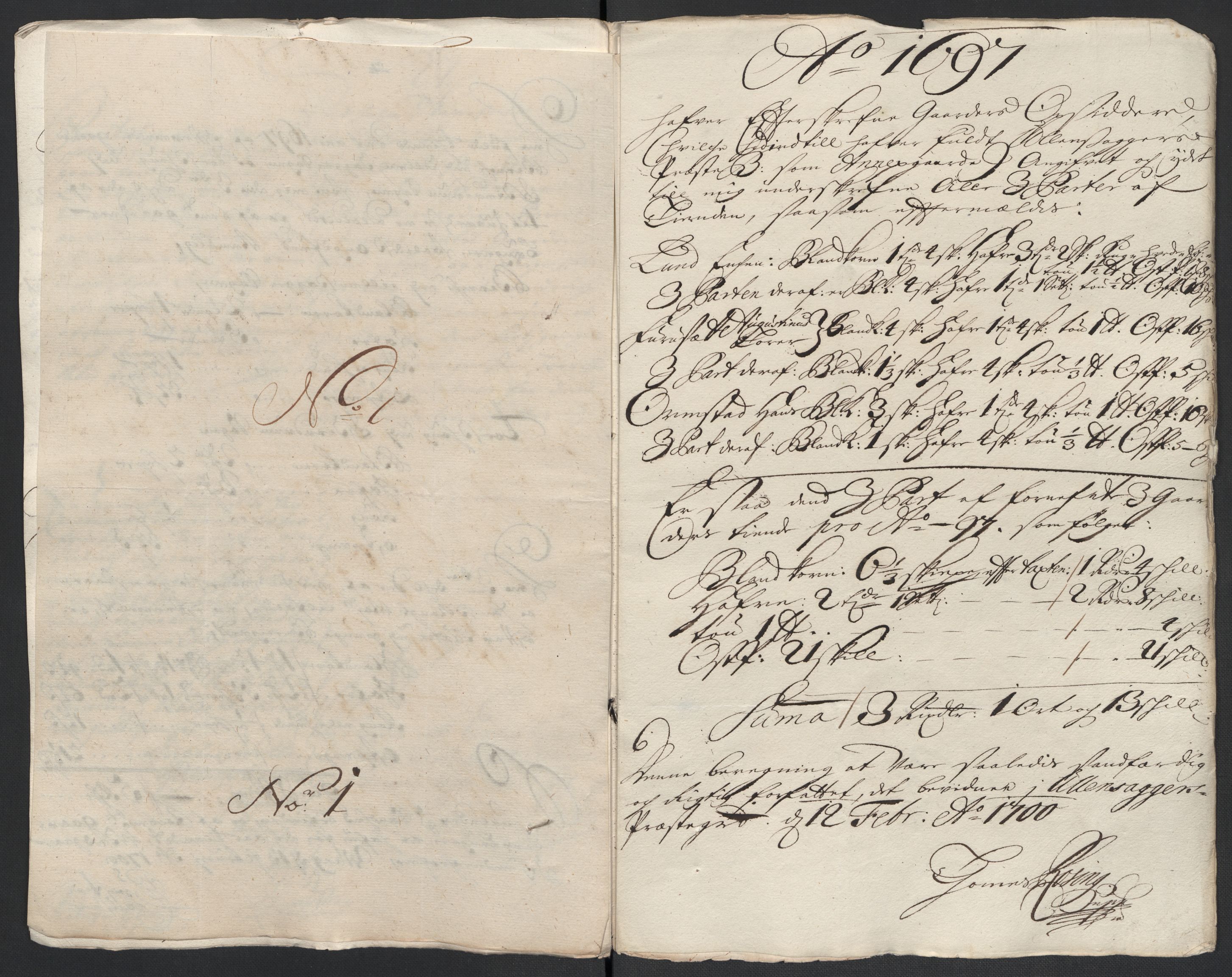 Rentekammeret inntil 1814, Reviderte regnskaper, Fogderegnskap, AV/RA-EA-4092/R12/L0711: Fogderegnskap Øvre Romerike, 1699, p. 287