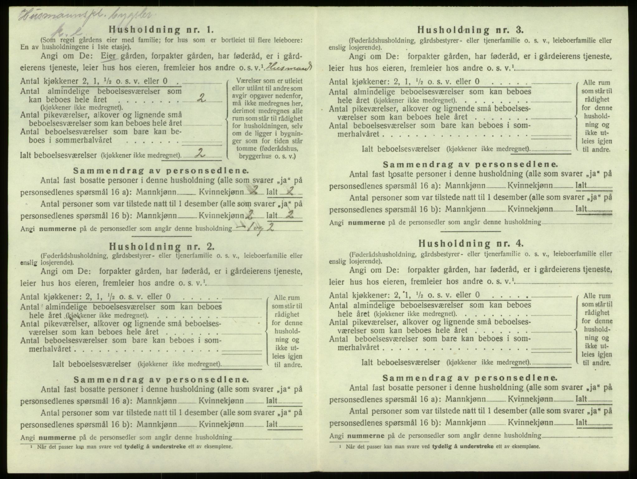 SAB, 1920 census for Selje, 1920, p. 1163