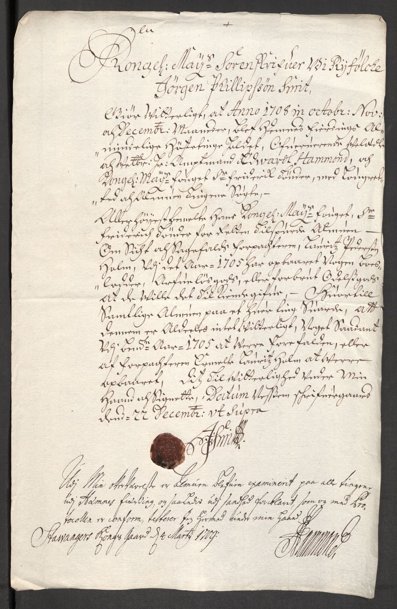 Rentekammeret inntil 1814, Reviderte regnskaper, Fogderegnskap, AV/RA-EA-4092/R47/L2860: Fogderegnskap Ryfylke, 1703-1705, p. 562