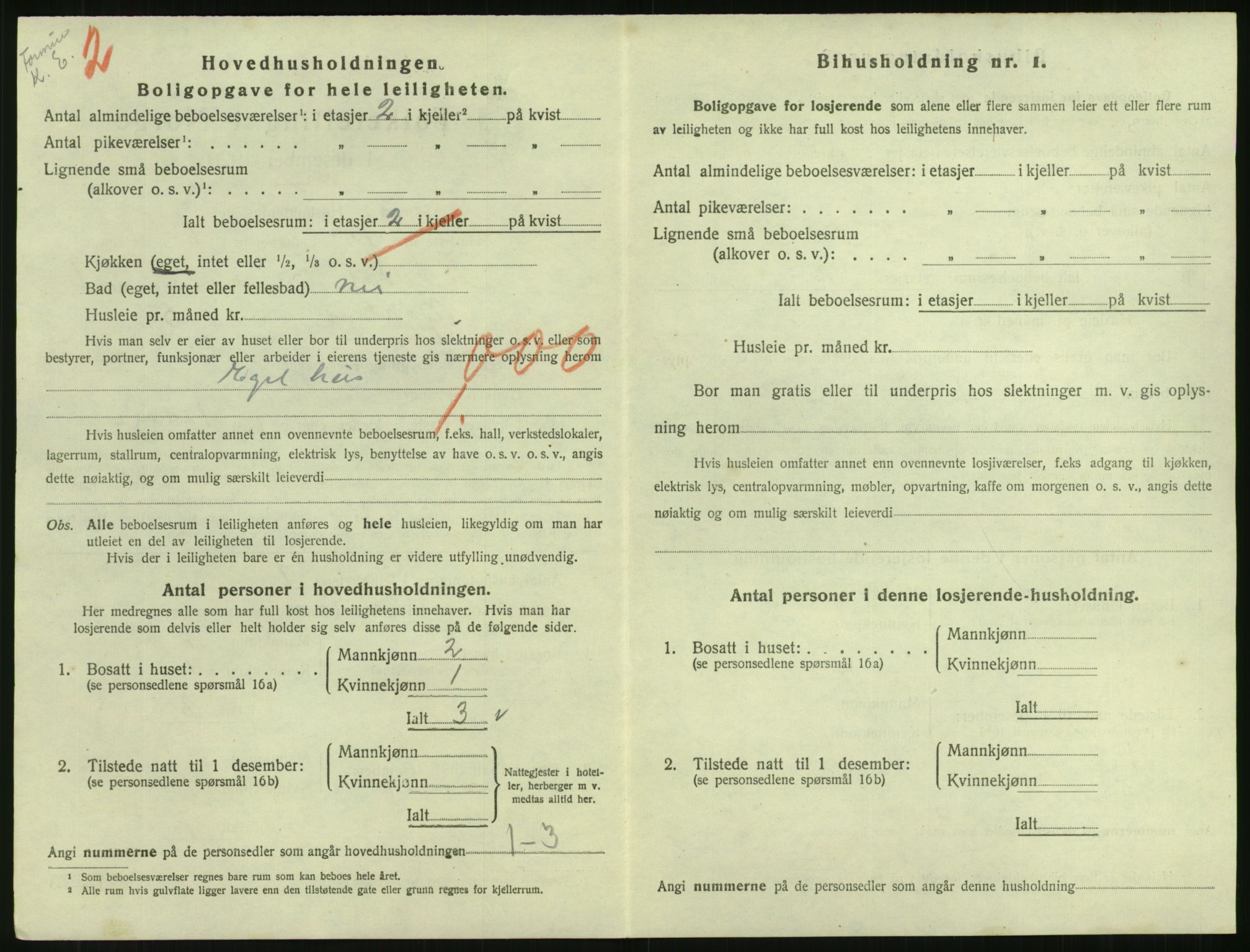 SAK, 1920 census for Mandal, 1920, p. 1452