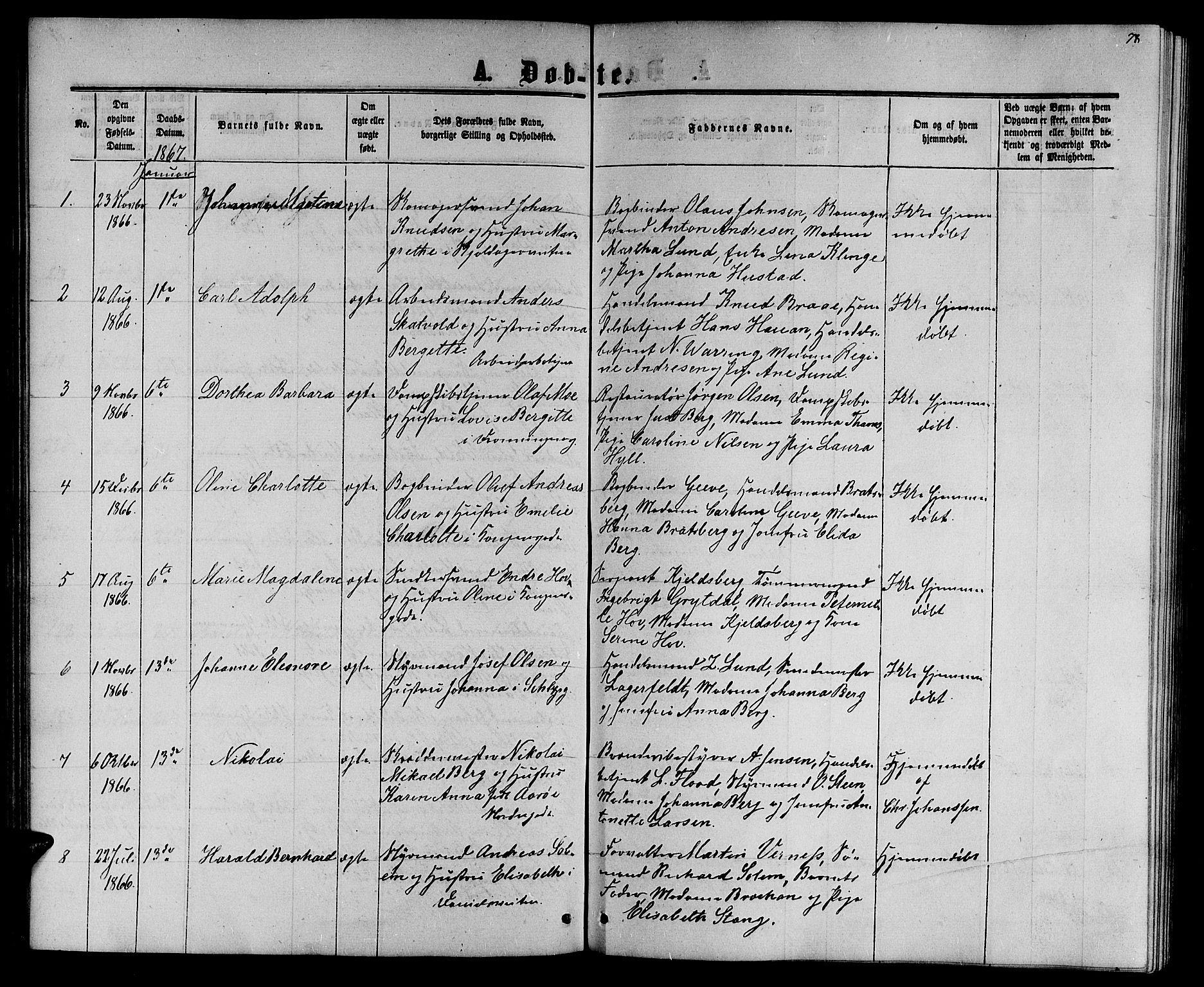Ministerialprotokoller, klokkerbøker og fødselsregistre - Sør-Trøndelag, SAT/A-1456/601/L0087: Parish register (copy) no. 601C05, 1864-1881, p. 78