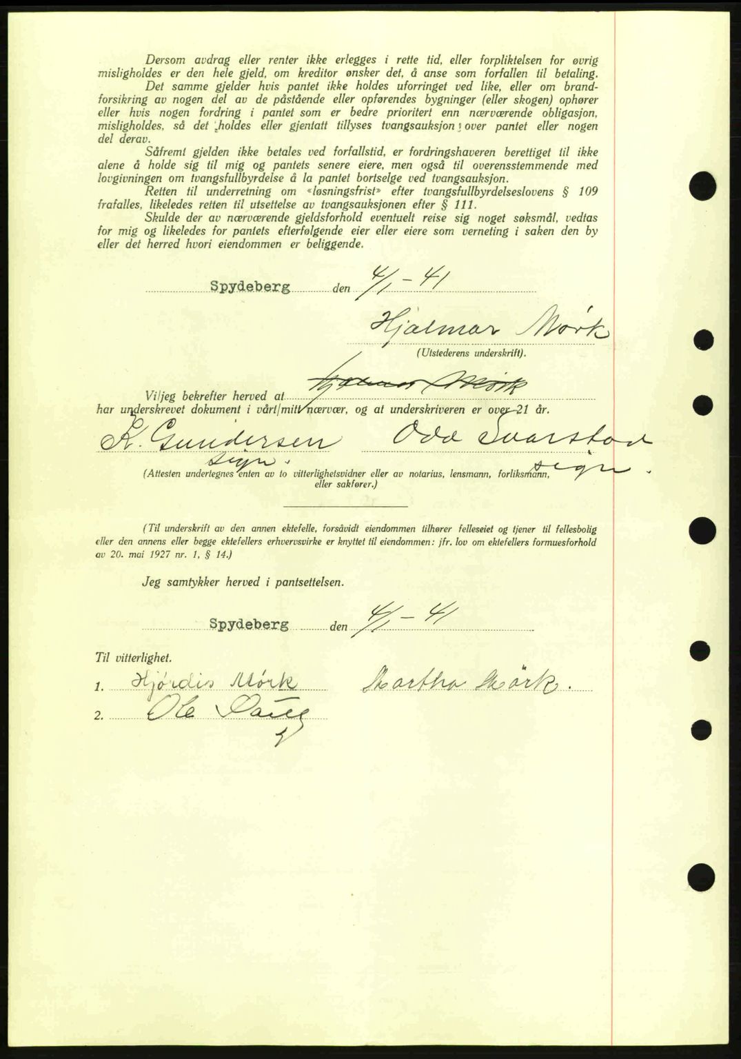 Moss sorenskriveri, SAO/A-10168: Mortgage book no. B10, 1940-1941, Diary no: : 545/1941